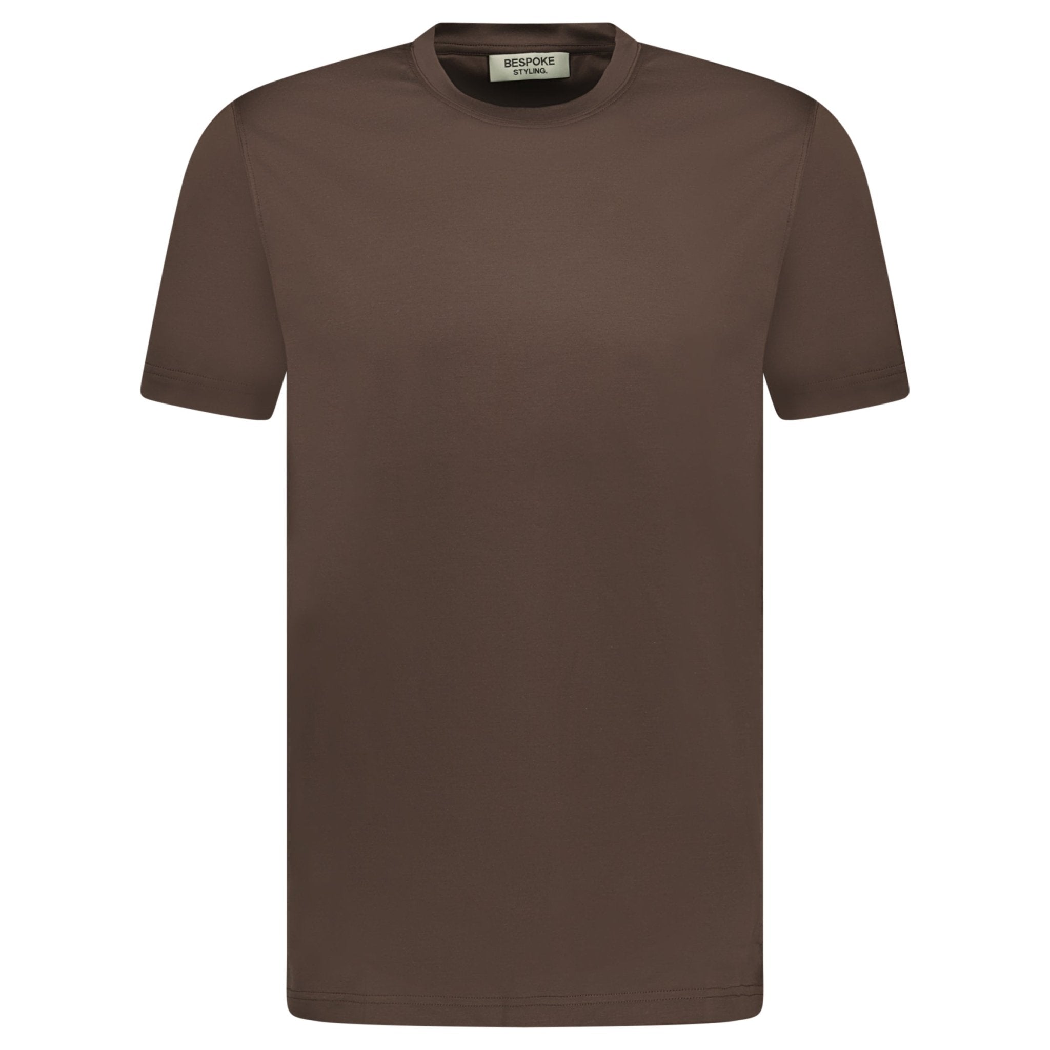 Bespoke Styling Mercerized Cotton T-Shirt Brown