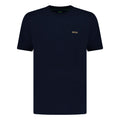 Hugo Boss Active Gold Logo-Print T-Shirt Navy