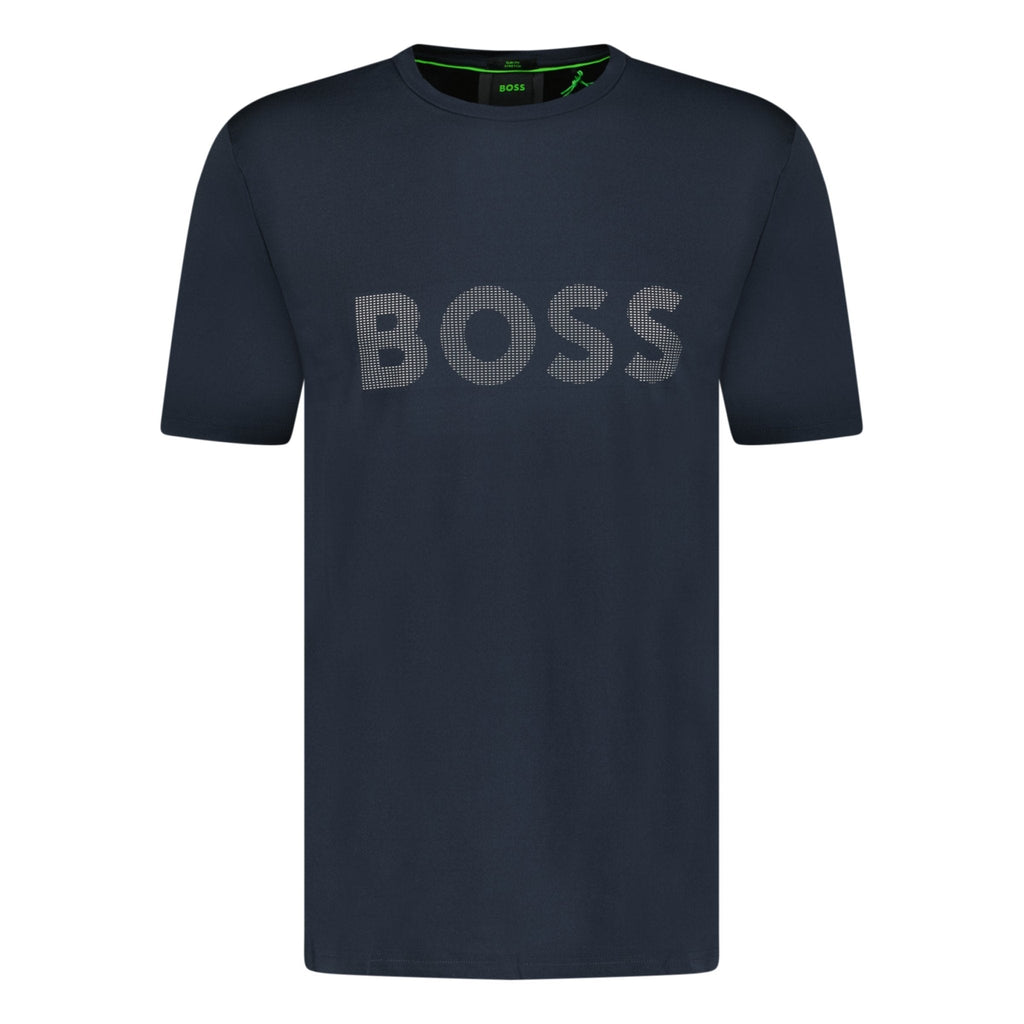 Hugo Boss Active Logo-Print T-Shirt Navy