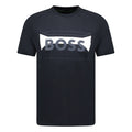 Hugo Boss Cotton-Blend Regular-Fit T-Shirt With Logo Artwork Black