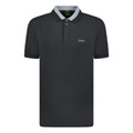 Hugo Boss Stretch-Cotton Polo Shirt With 3D-Stripe Collar Black