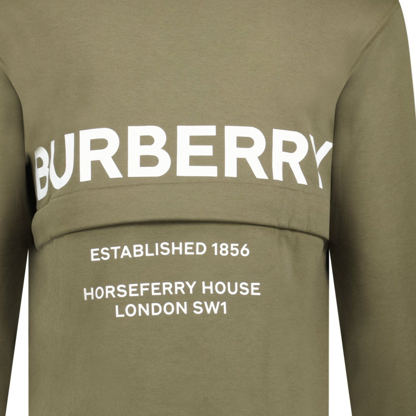 Burberry 'Acklow' Rear Logo Print Sweatshirt Khaki