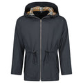 Burberry 'Birley' Check Hooded Rain Jacket Black