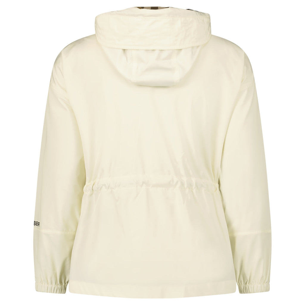 Burberry 'Birley' Check Hooded Rain Jacket Vanilla