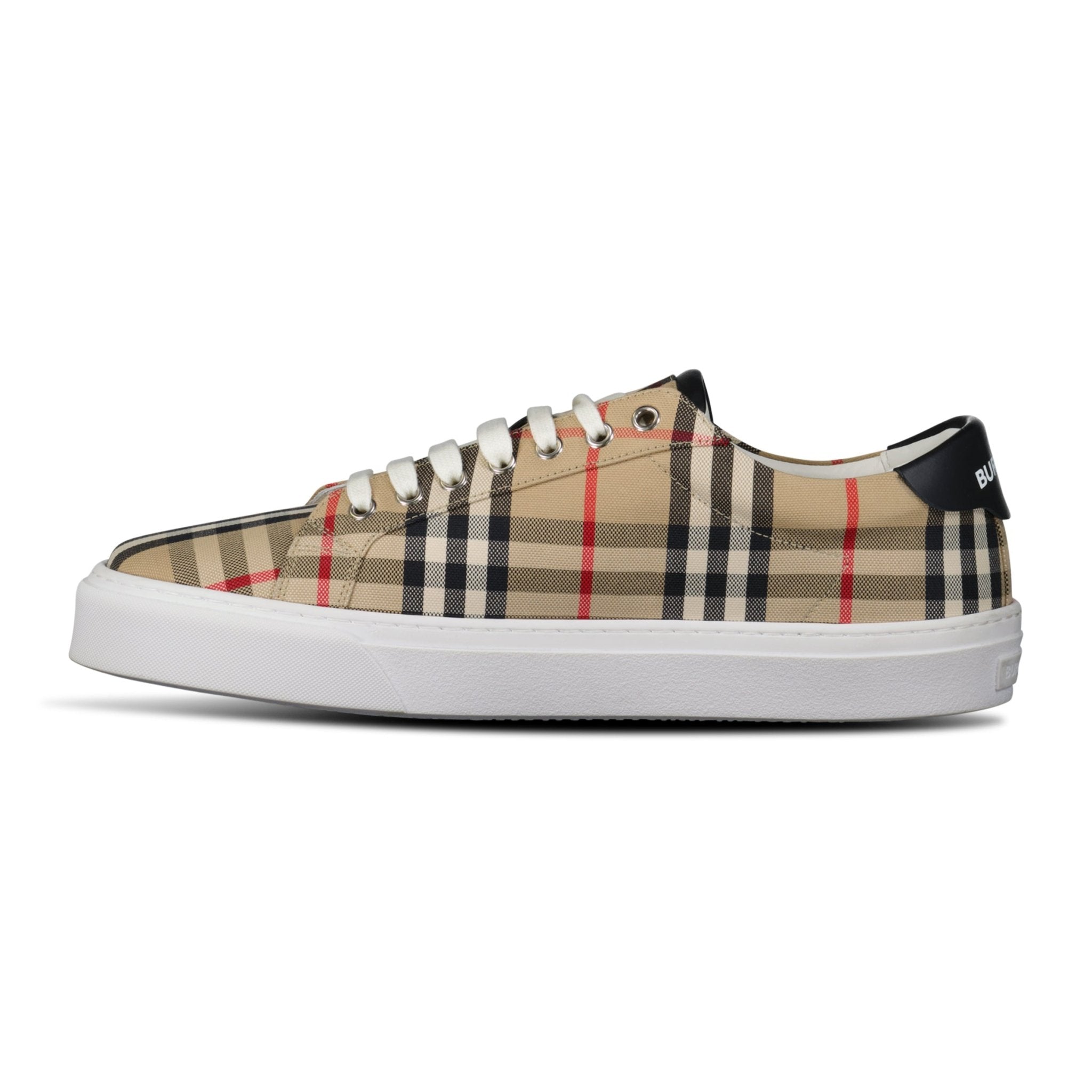 Burberry Canvas Check Trainers Archive Beige