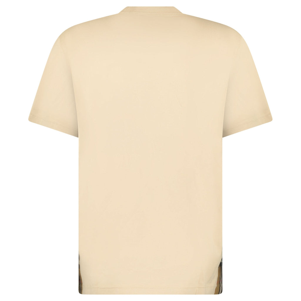 Burberry 'Caris' Check Hem T-Shirt Soft Fawn