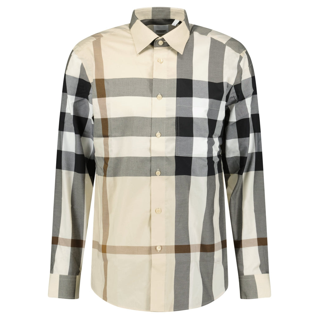 Burberry 'Claverdon' Check Shirt in Modern Beige