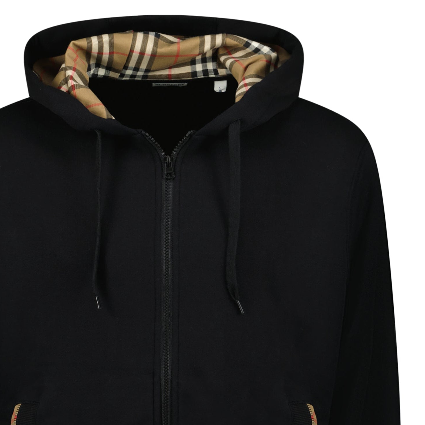 Burberry 'Keira' Logo Hoodie Zip Sweatshirt Black