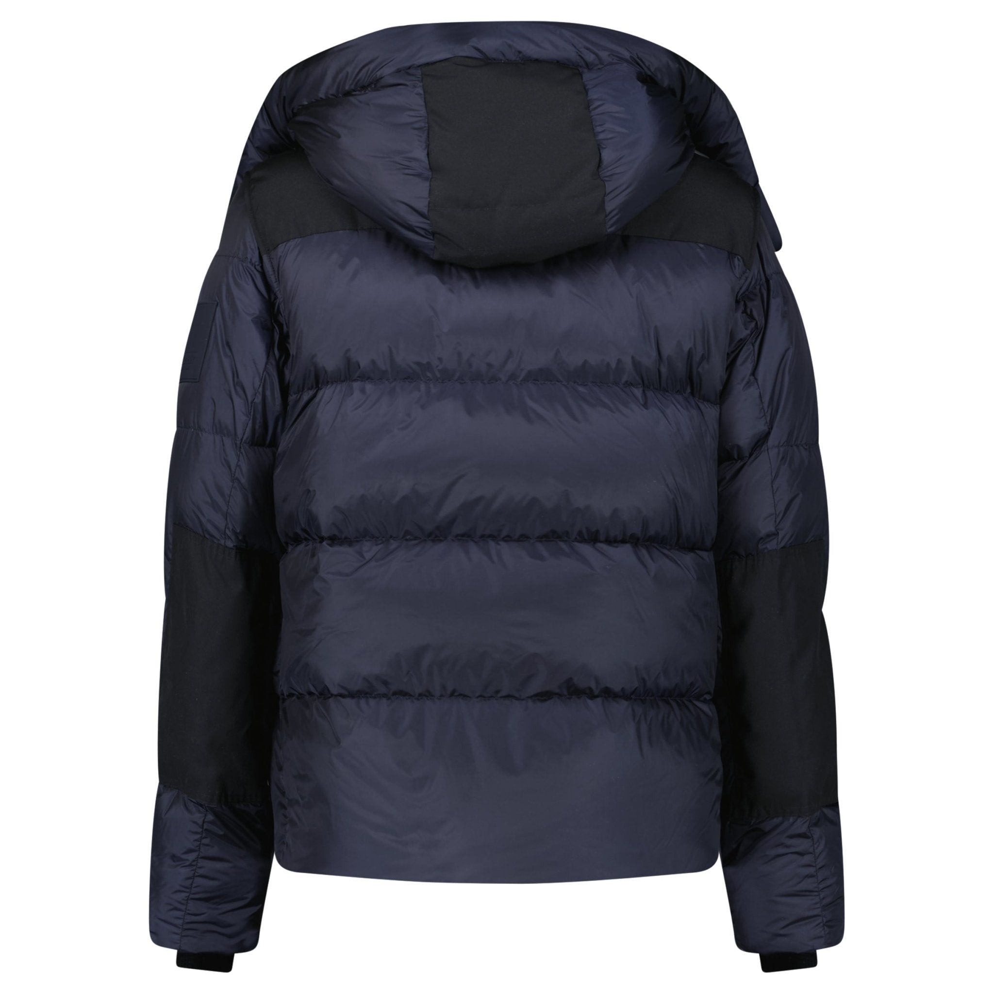 Burberry 'Leeds' Detachable Sleeve Hooded Down Jacket Navy