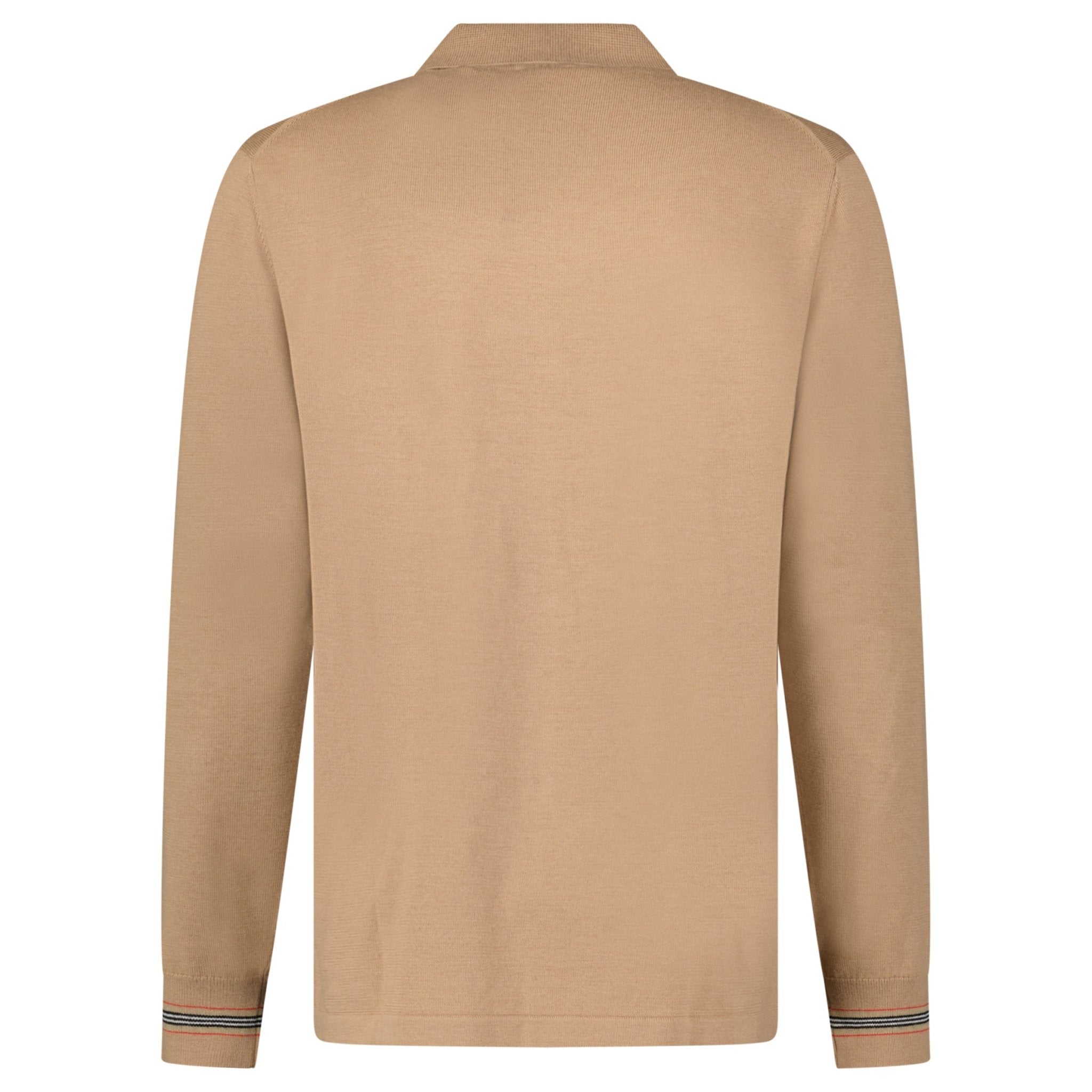 Burberry 'Pace' Signature Stripe Wool Polo Camel