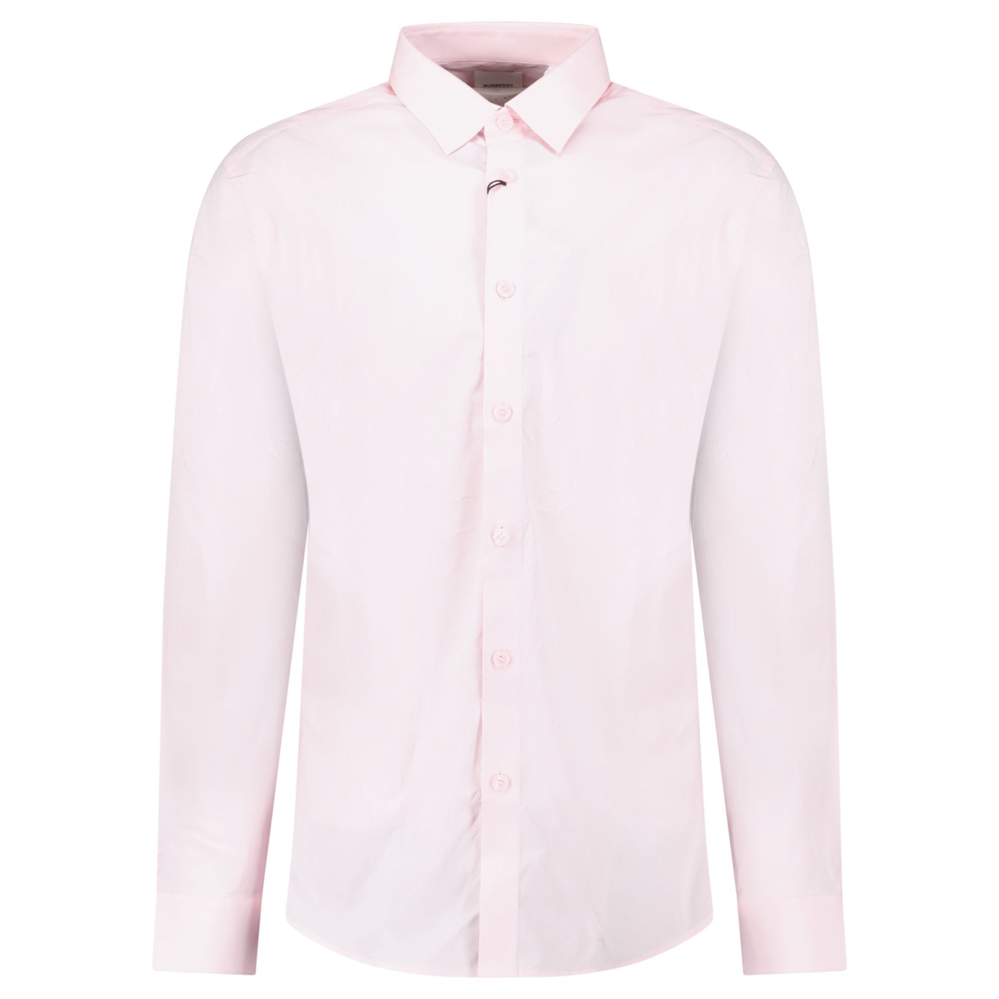 Burberry 'Shefford' Check Placket Long Sleeve Shirt in Pale Pink