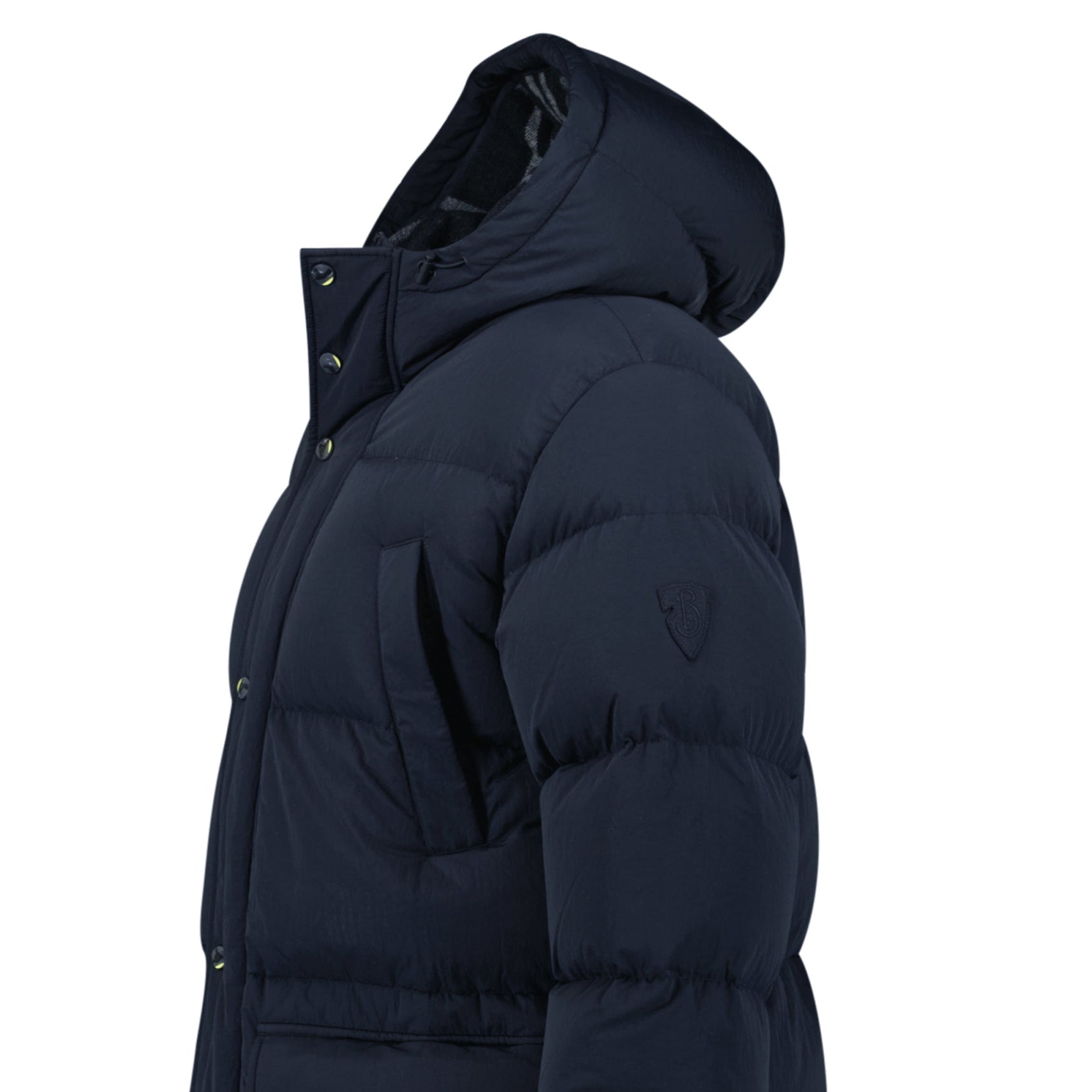 Burberry Technical Nylon Puffer Coat in Navy