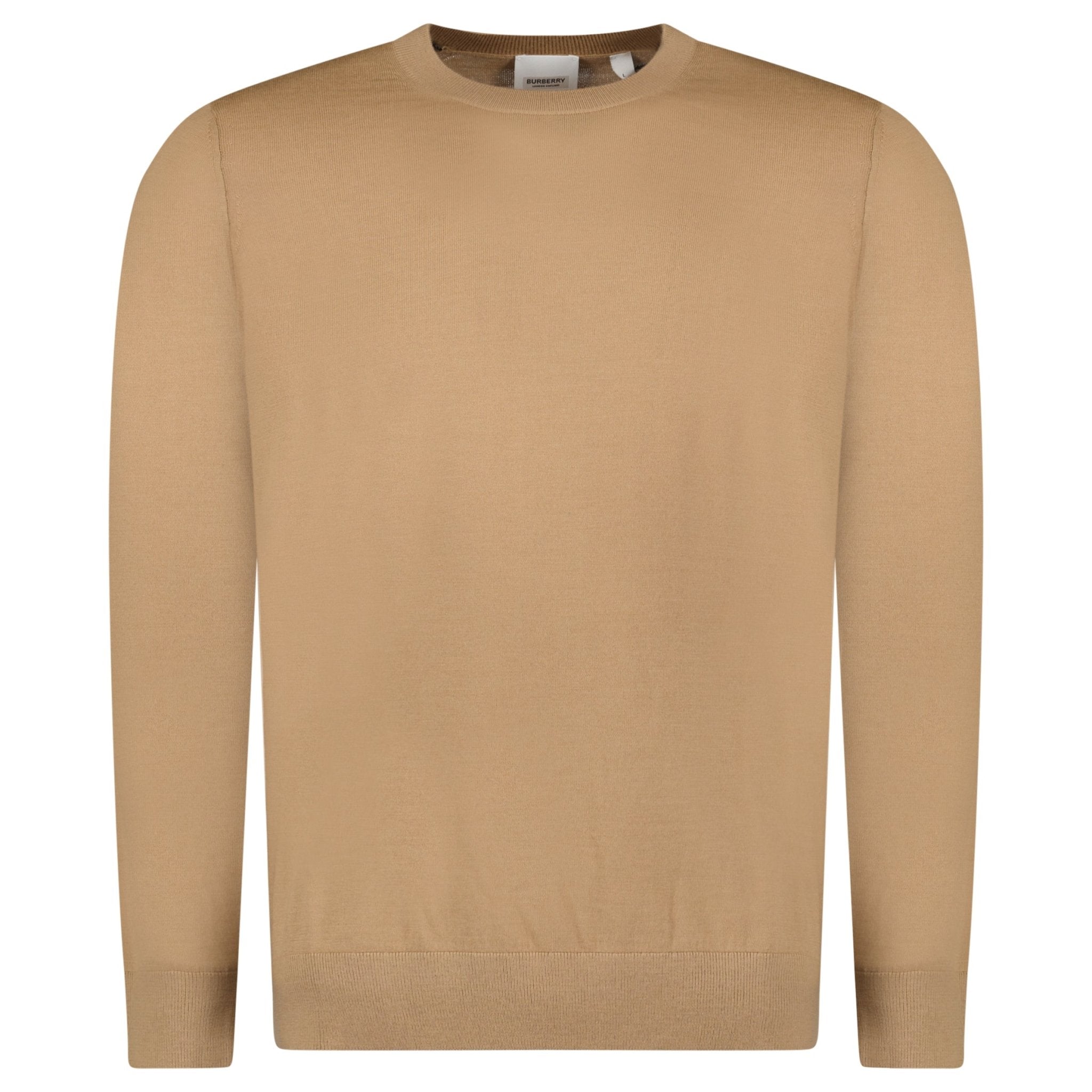 Burberry Check Wool Jumper Camel