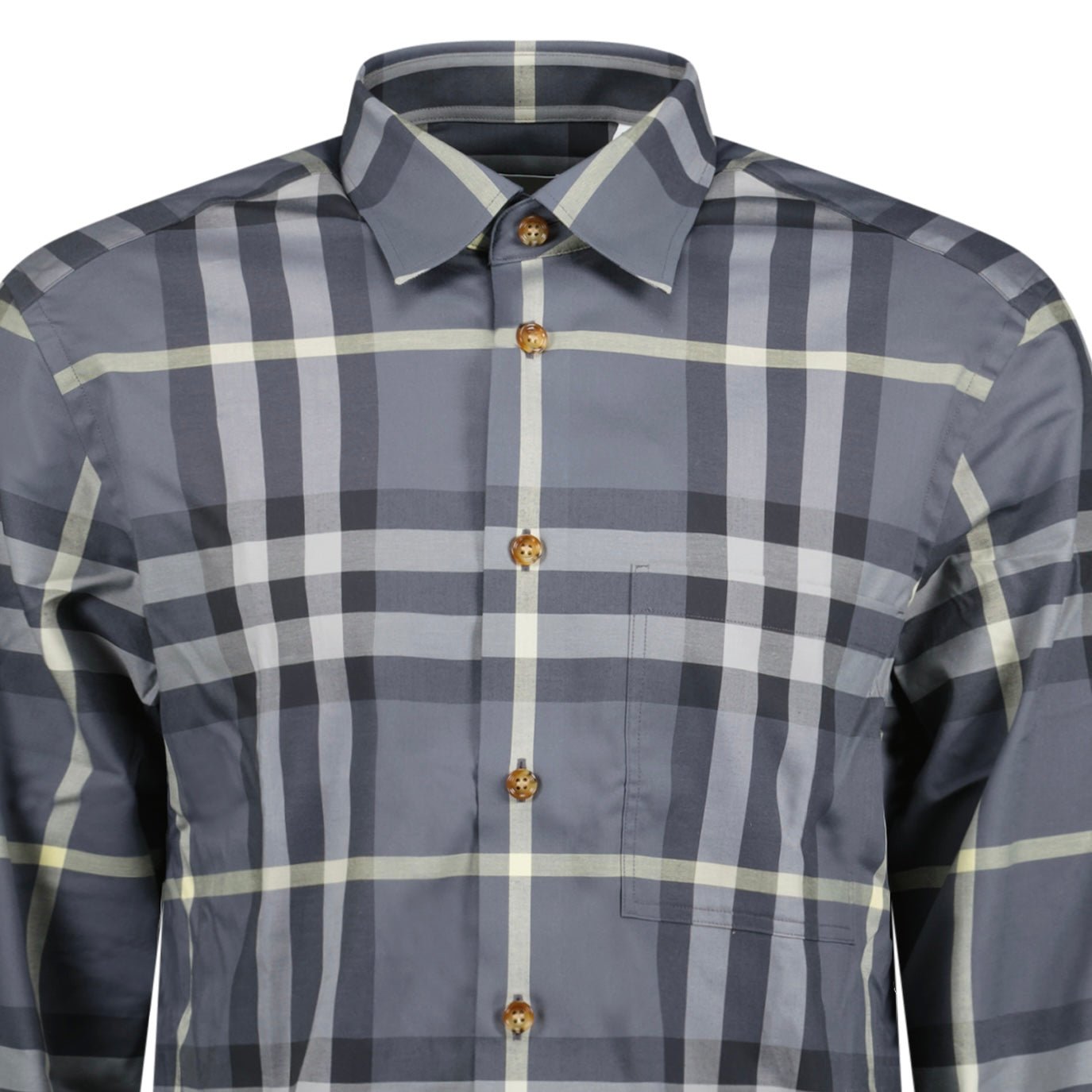 Burberry 'Claverdon' Check Shirt in Grey & Black
