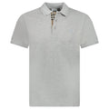 Burberry 'Eddie' TB Check Placket Polo-Shirt Grey