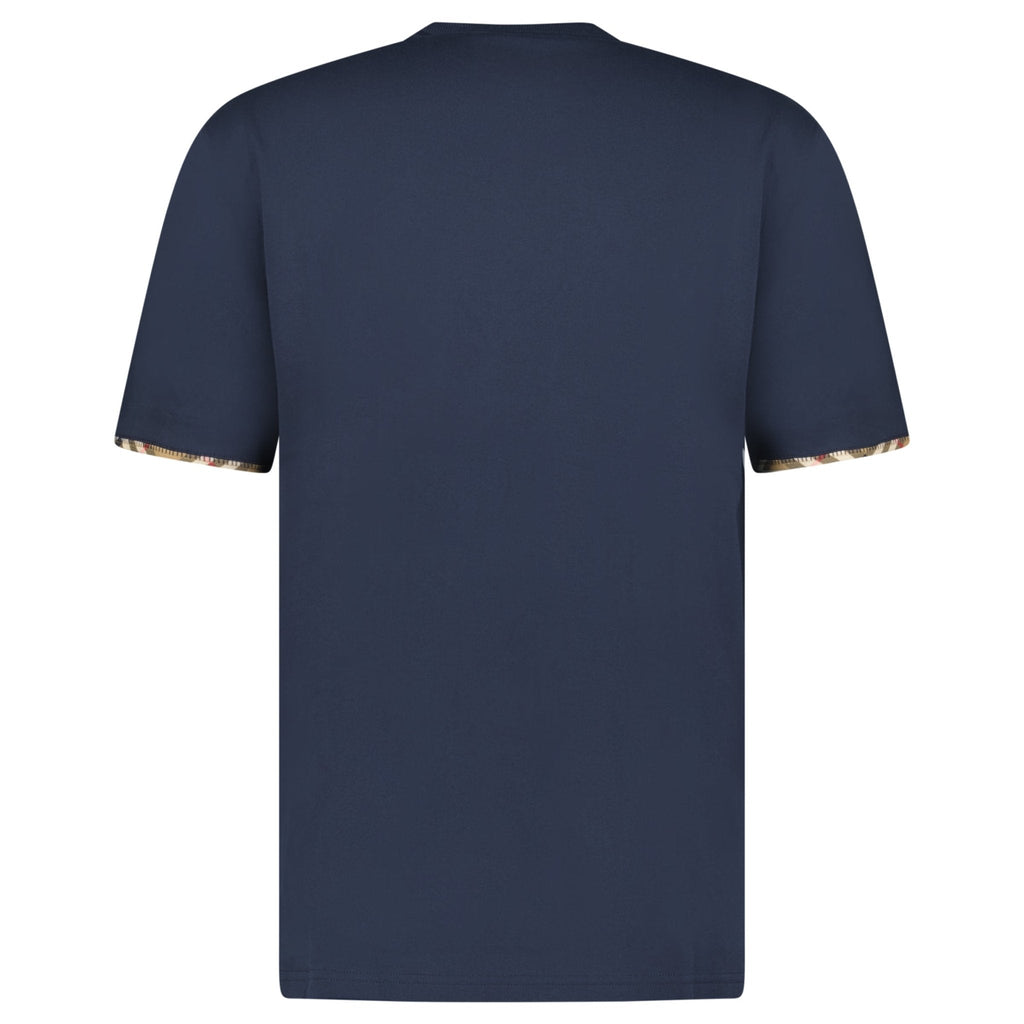 Burberry 'Ellison' Organic Cotton Check Sleeve Navy