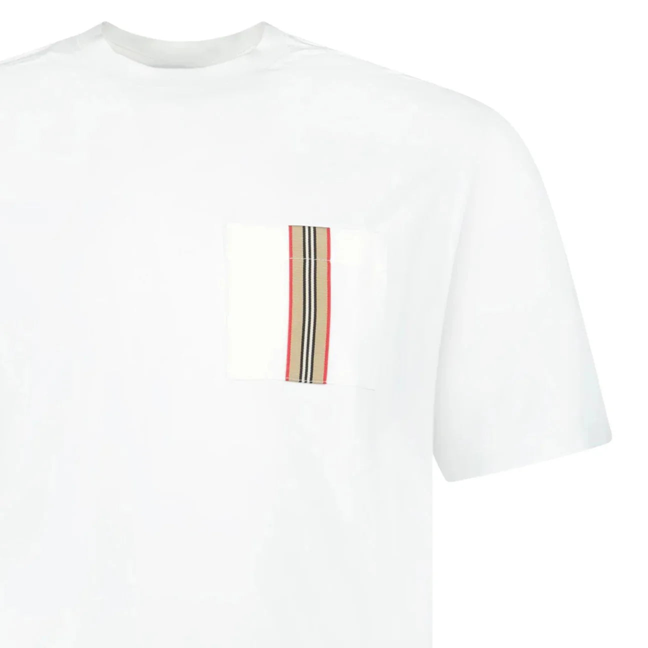Burberry 'Ellison' Stripe Embroidery T-Shirt White
