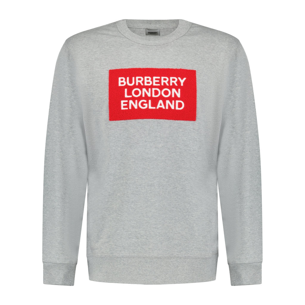 Burberry 'Fawson' Print Cotton Sweatshirt Grey