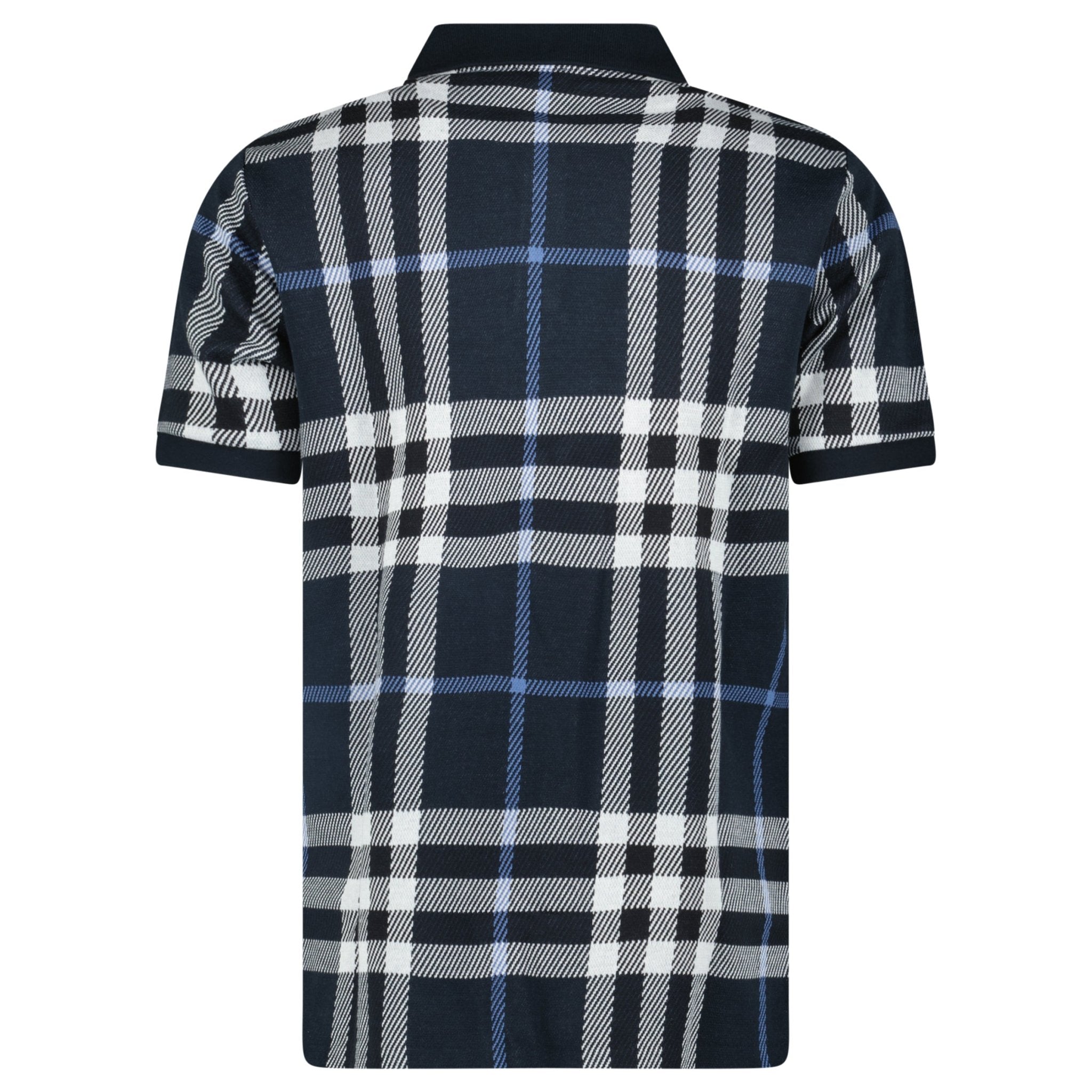 Burberry 'Ferry' Check Cotton Polo Navy