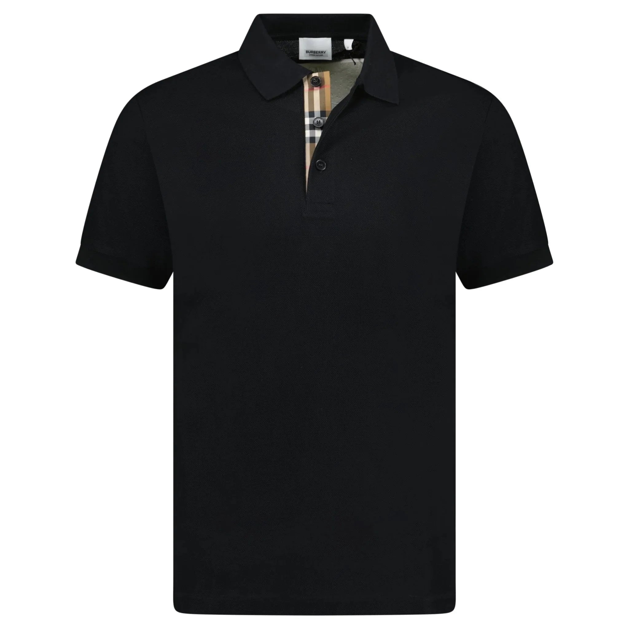 Burberry 'Hartford' Check Placket Polo Black