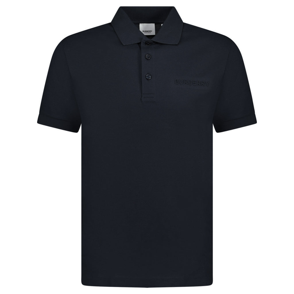 Burberry 'Hartford' Embossed Logo Polo Black