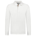 Burberry 'Hartford' Long Sleeved Check Placket Polo-Shirt White