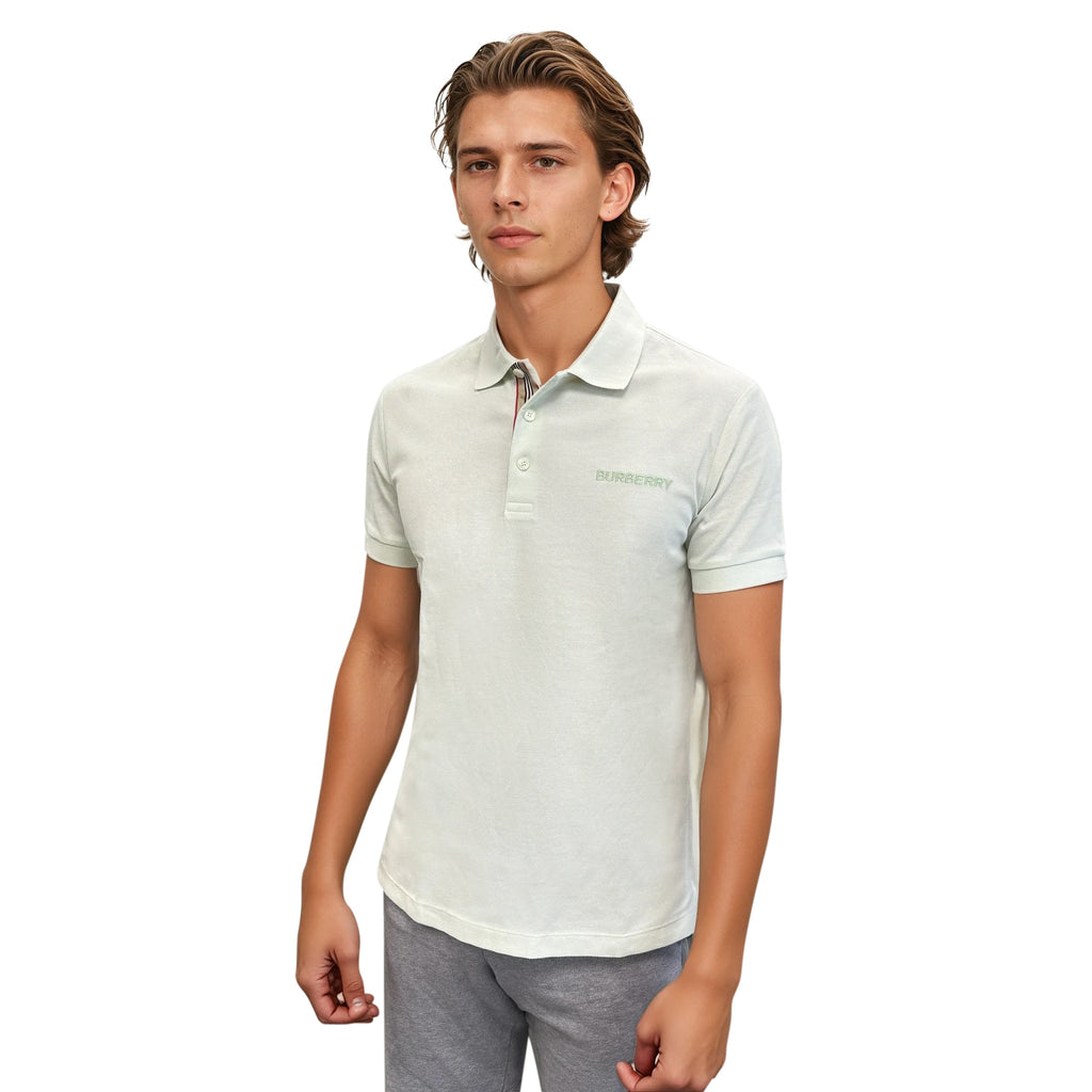 Burberry 'Hartford' Signature Colour Placket Polo Pistachio