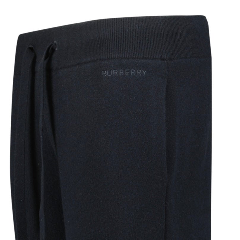 Burberry 'Hunton' Knitted Cuffed Cashmere Sweatpants Black
