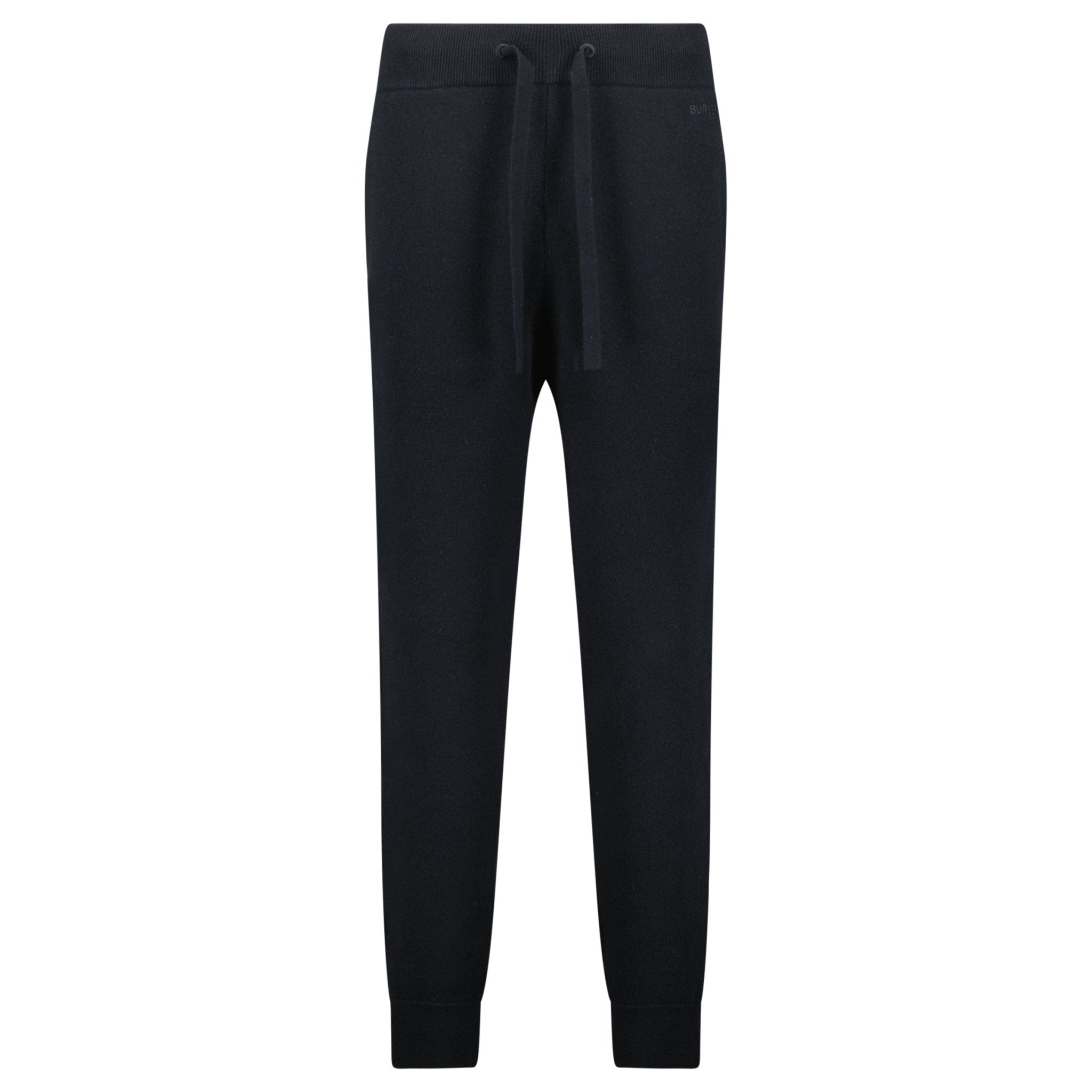 Burberry 'Hunton' Knitted Cuffed Cashmere Sweatpants Black