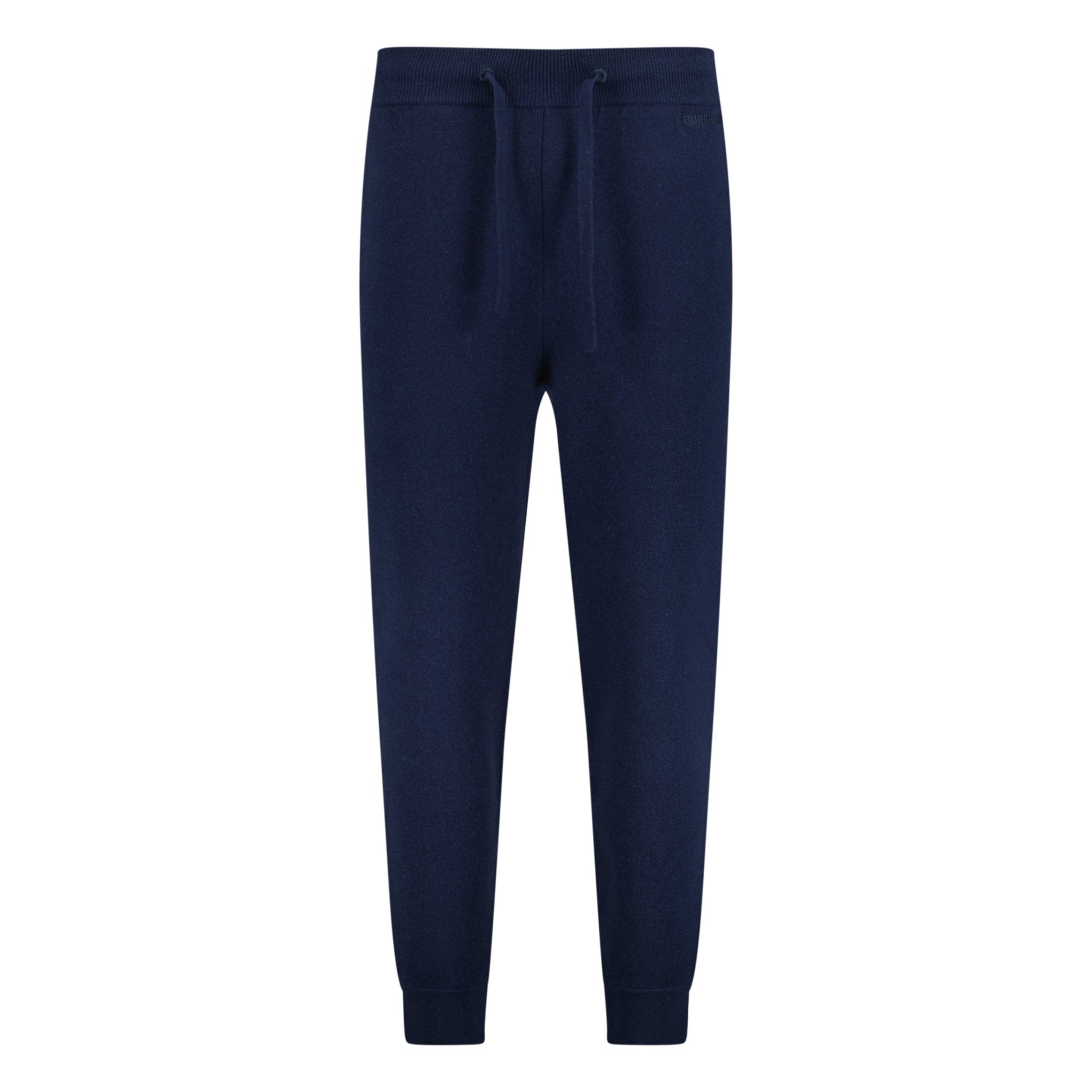Burberry 'Hunton' Knitted Cuffed Cashmere Sweatpants Navy