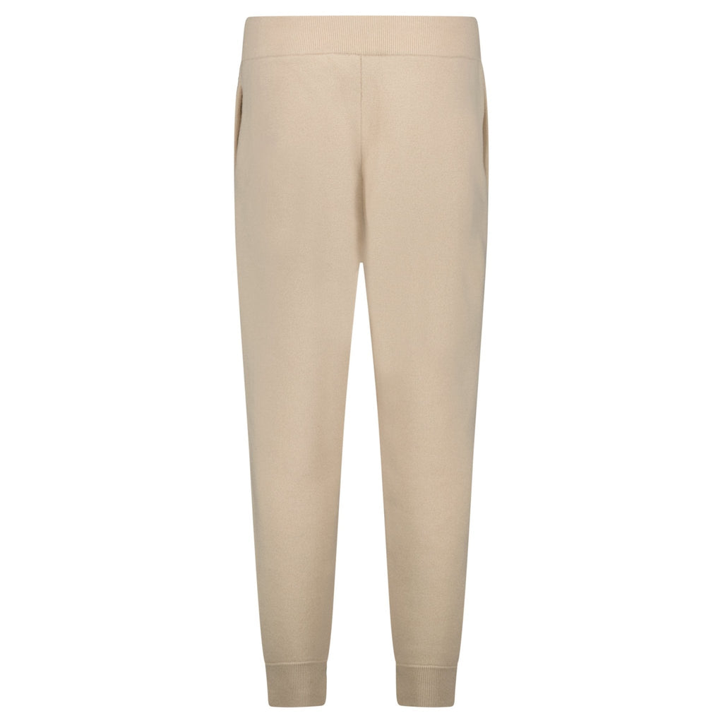 Burberry 'Hunton' Knitted Cuffed Cashmere Sweatpants Soft Fawn Beige