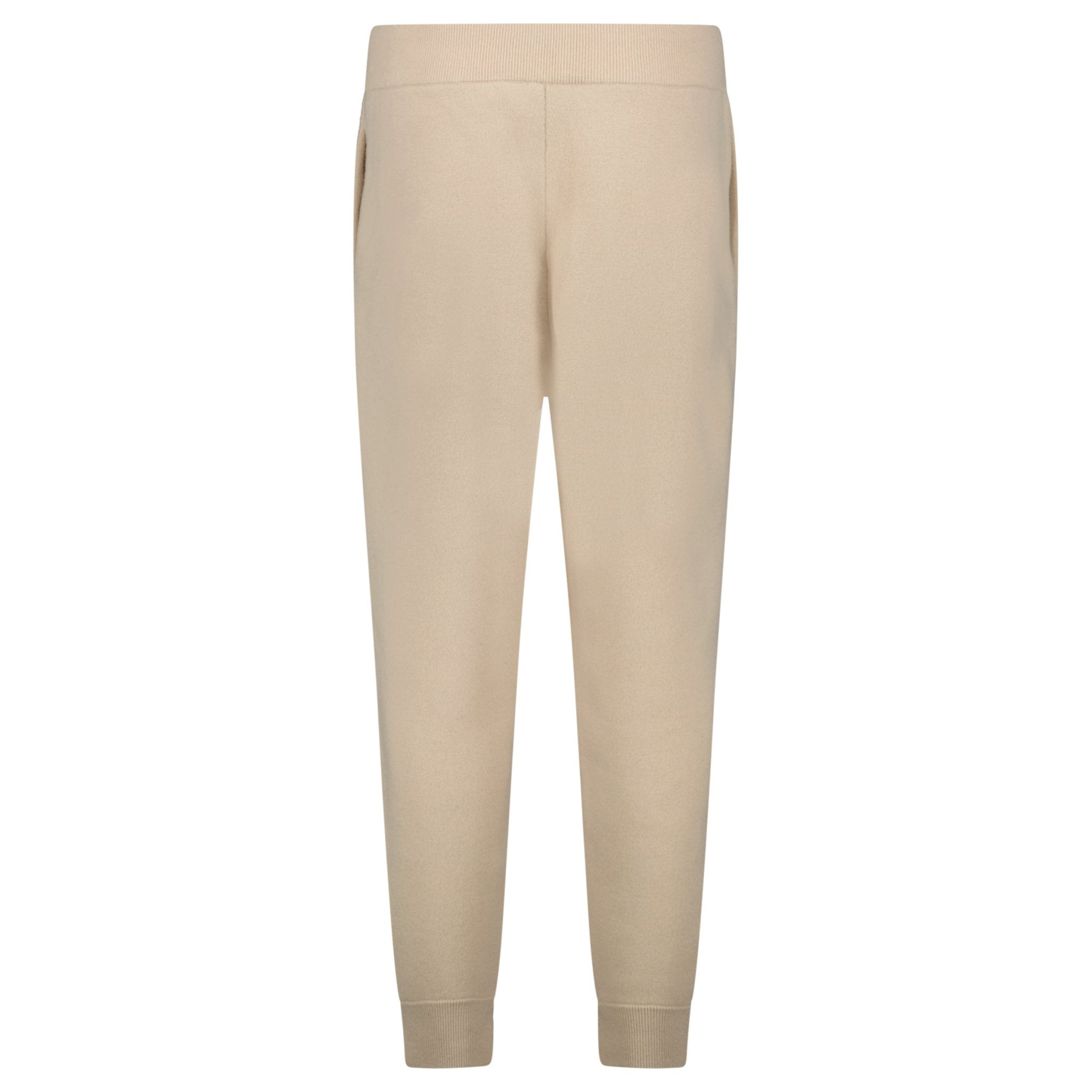 Burberry 'Hunton' Knitted Cuffed Cashmere Sweatpants Soft Fawn Beige