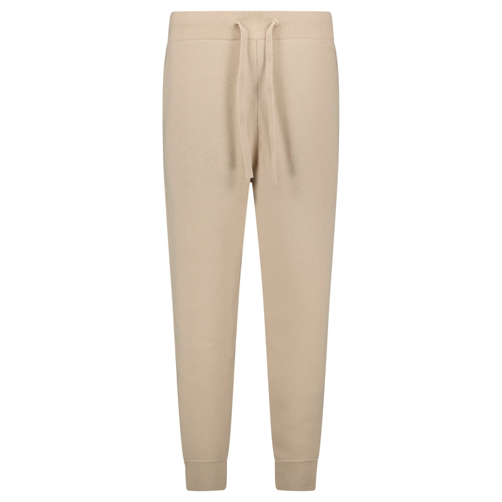 Burberry 'Hunton' Knitted Cuffed Cashmere Sweatpants Soft Fawn Beige