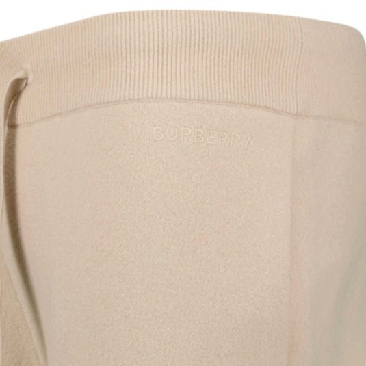 Burberry 'Hunton' Knitted Cuffed Cashmere Sweatpants Soft Fawn Beige