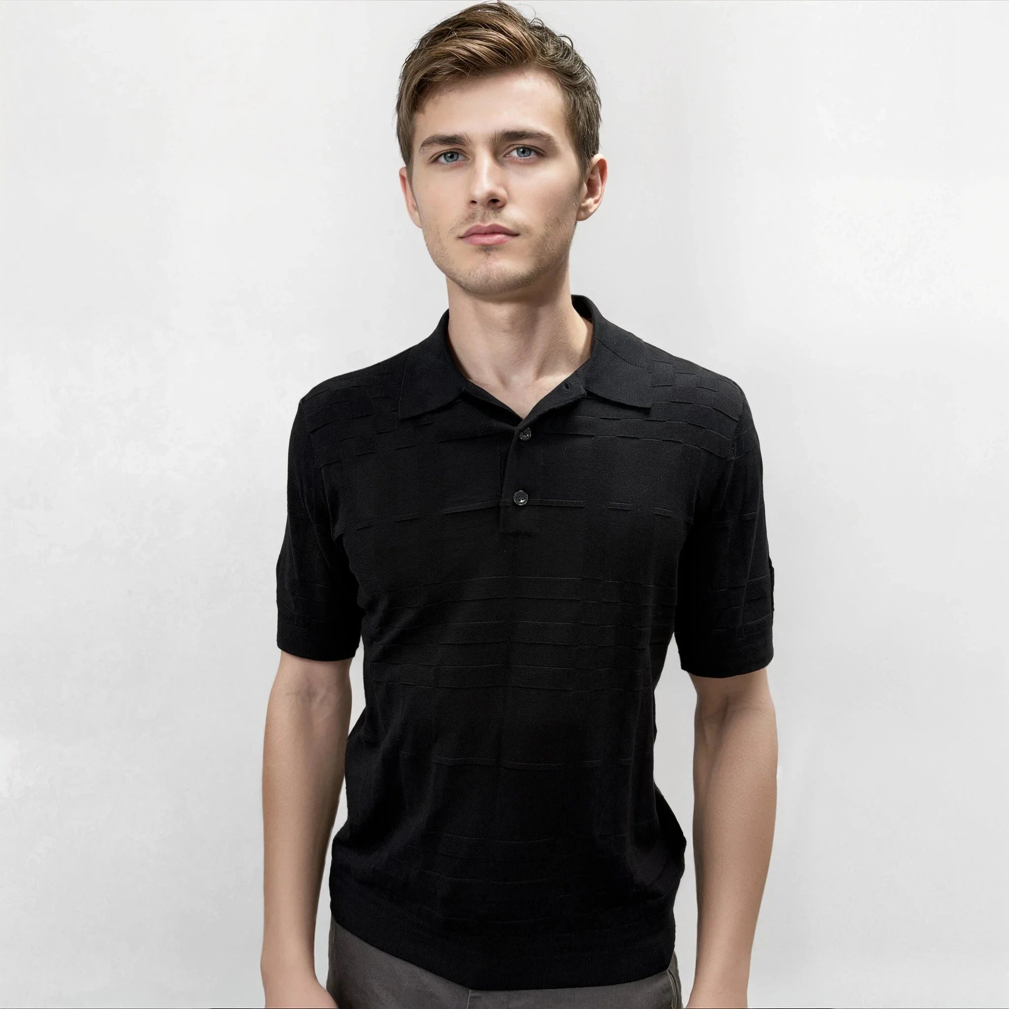Burberry 'Kieran' Knit Polo-Shirt Black