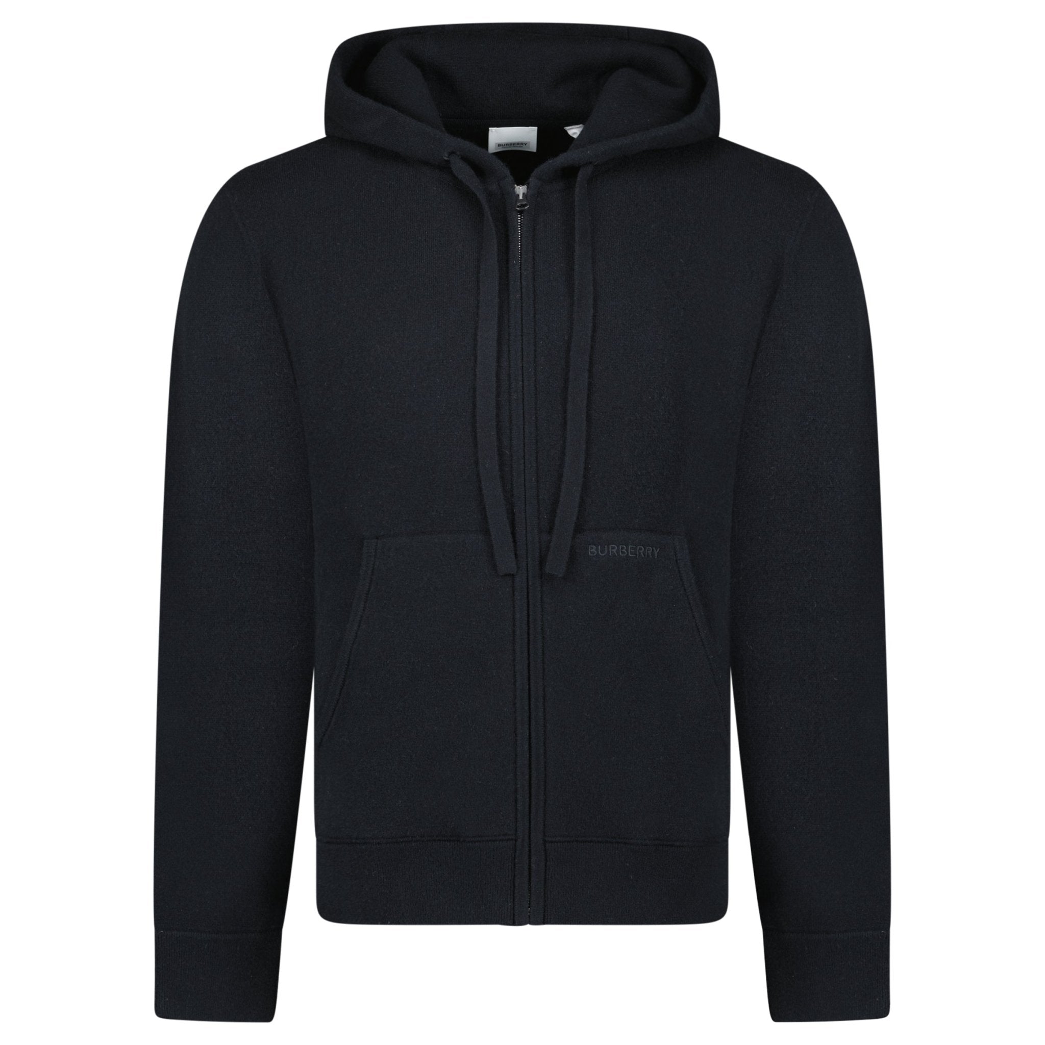 Burberry 'Lindley' Knitted Cashmere Hoodie Black