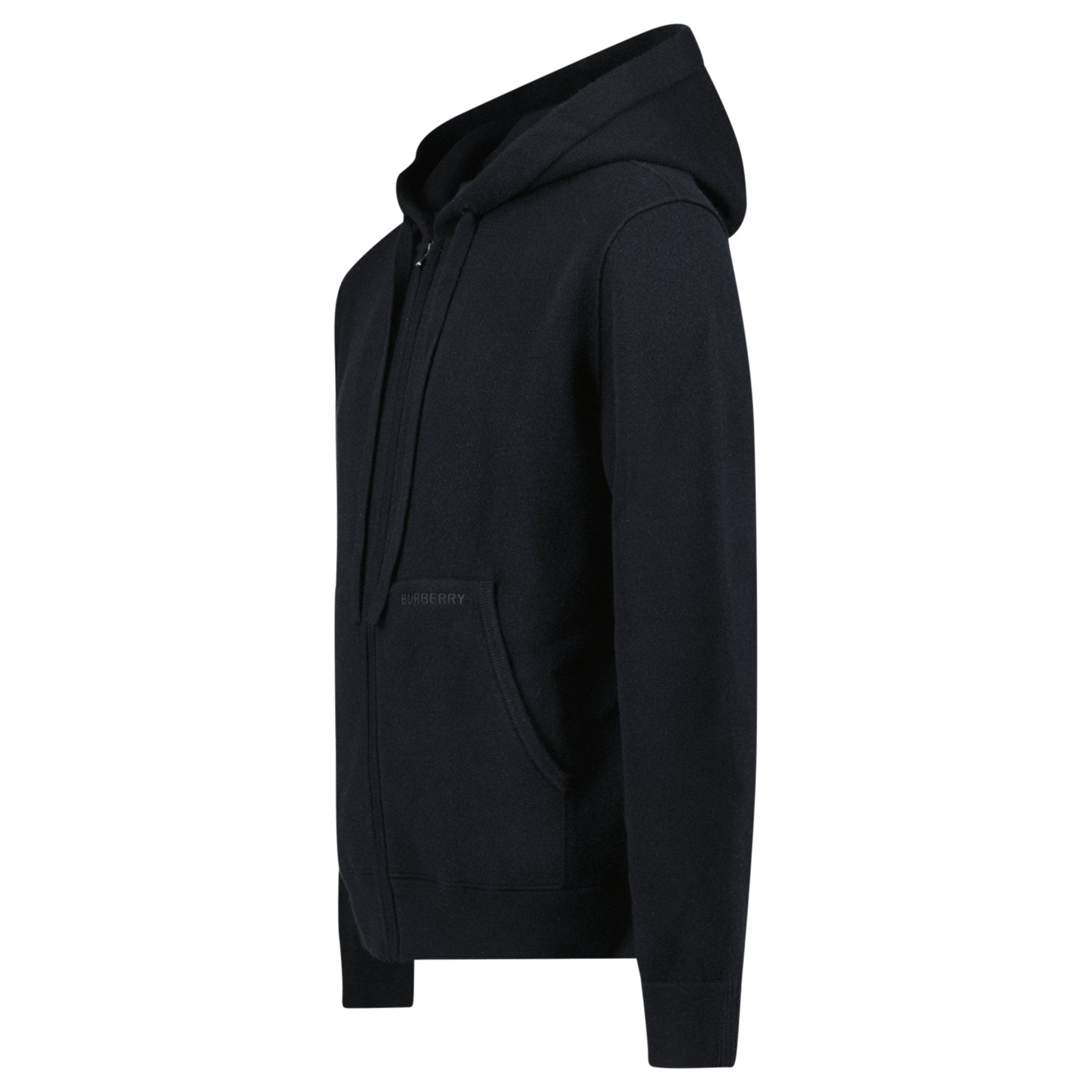 Burberry 'Lindley' Knitted Cashmere Hoodie Black