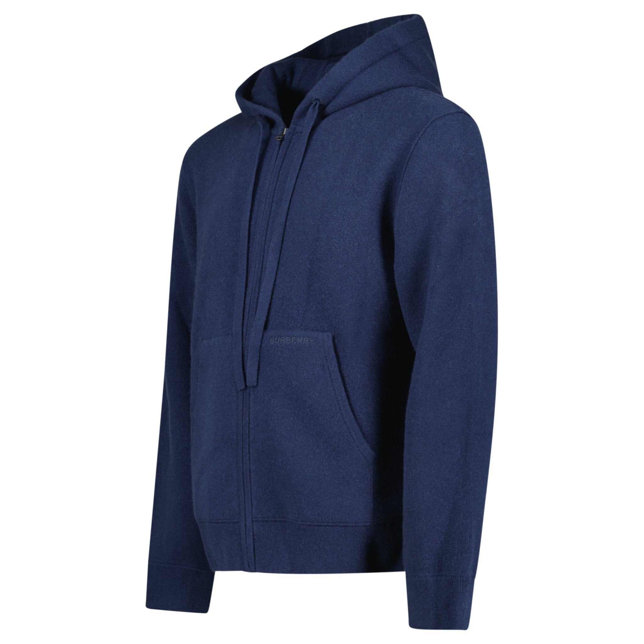 Burberry 'Lindley' Knitted Cashmere Hoodie Navy