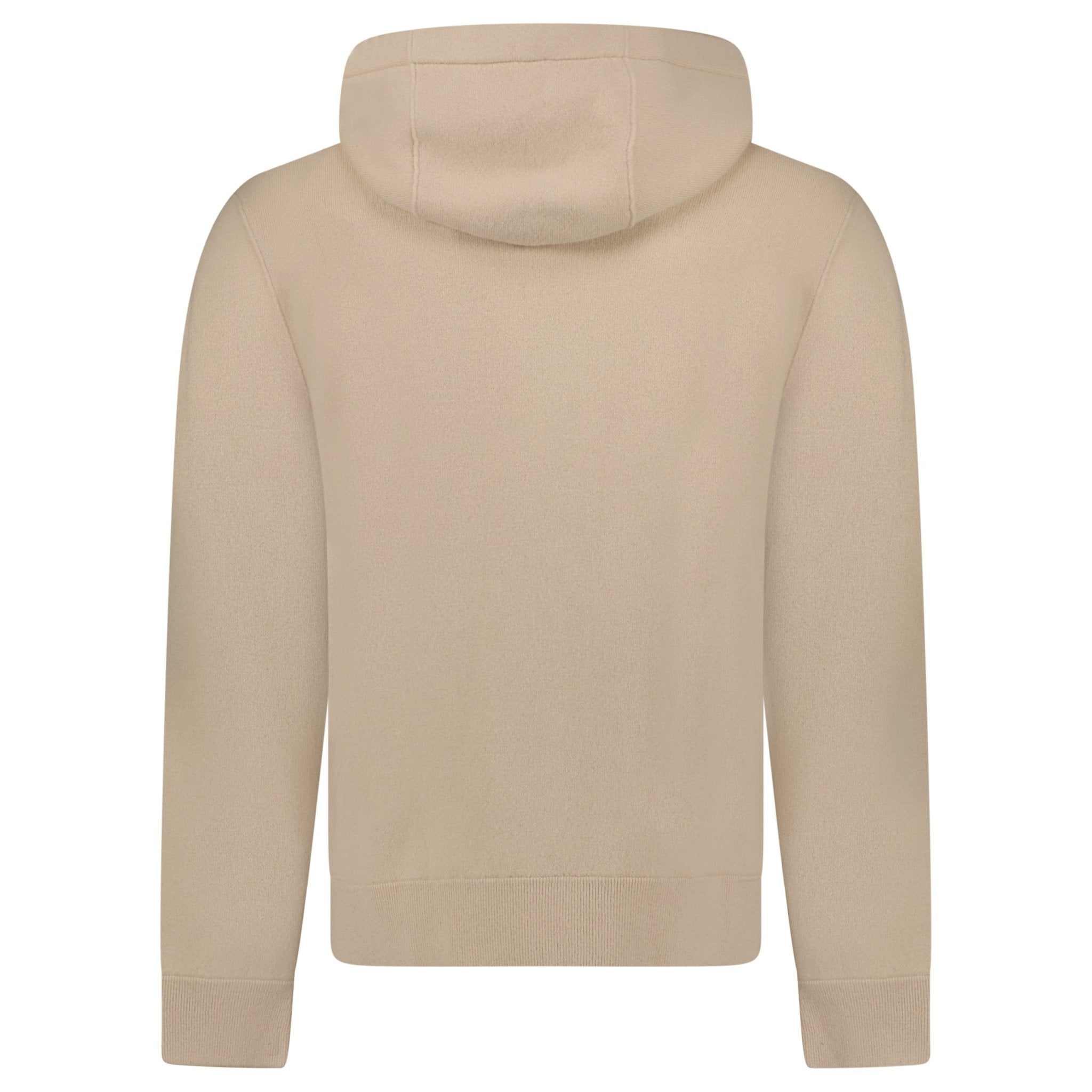 Burberry 'Lindley' Knitted Cashmere Hoodie Soft Fawn Beige