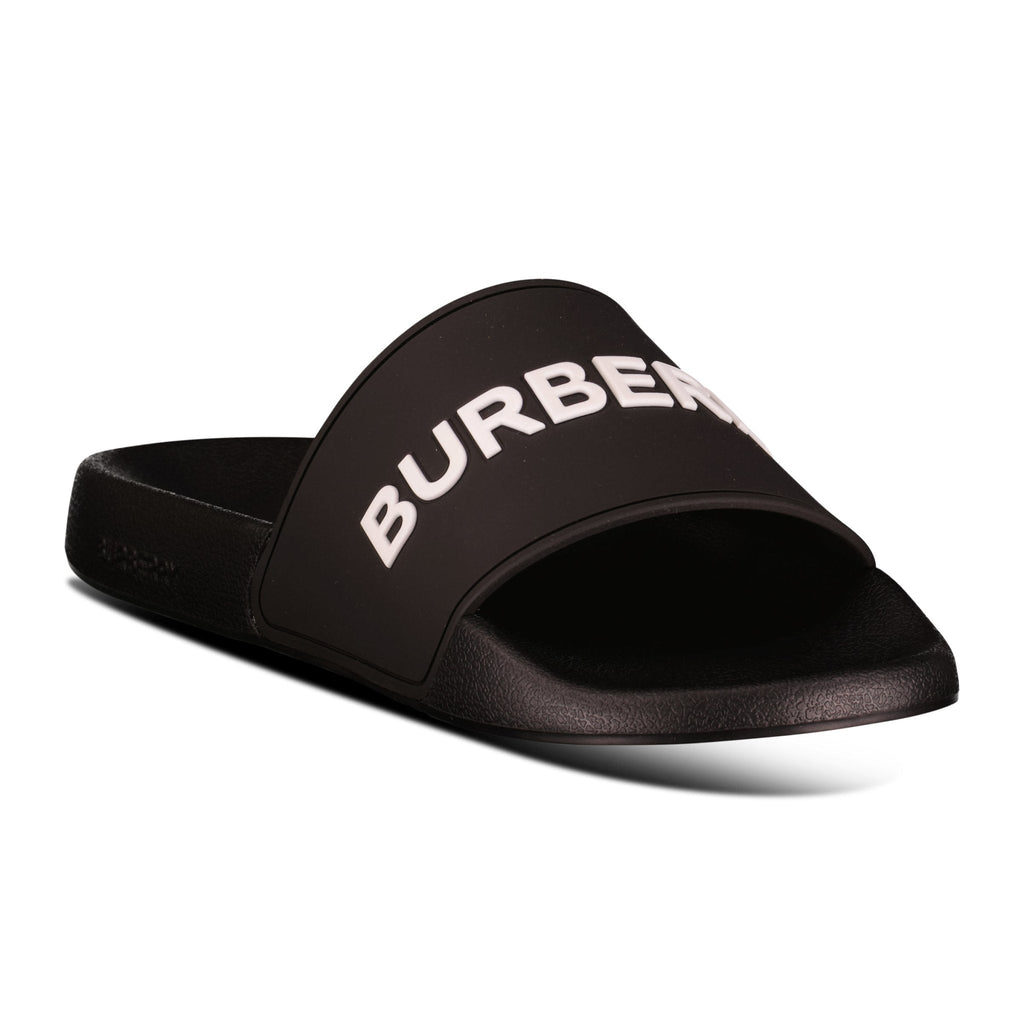 Burberry Logo Tech Furley Sliders Black