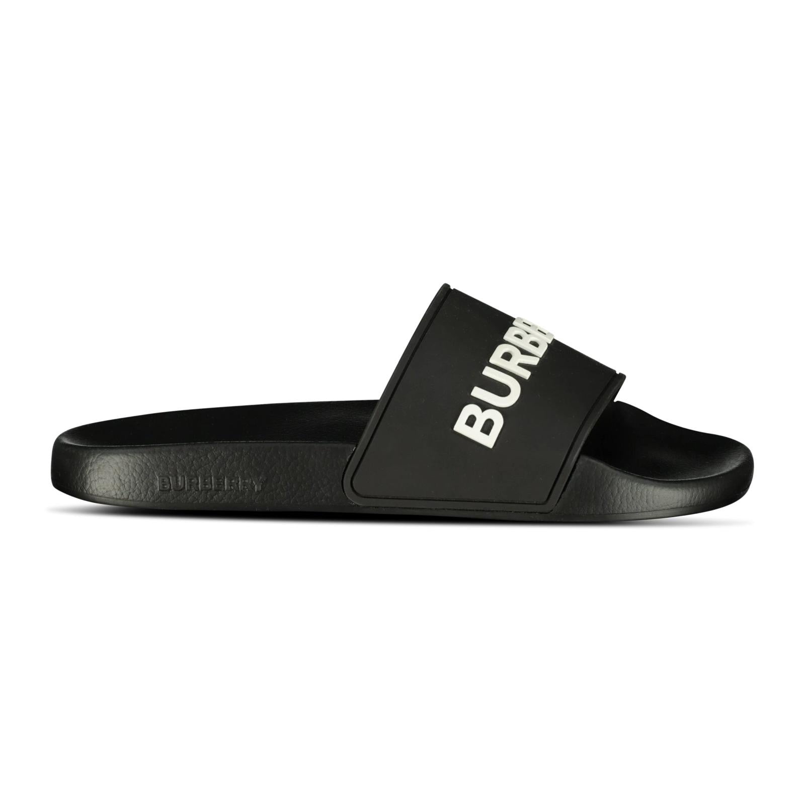 Burberry Logo Tech Furley Sliders Black