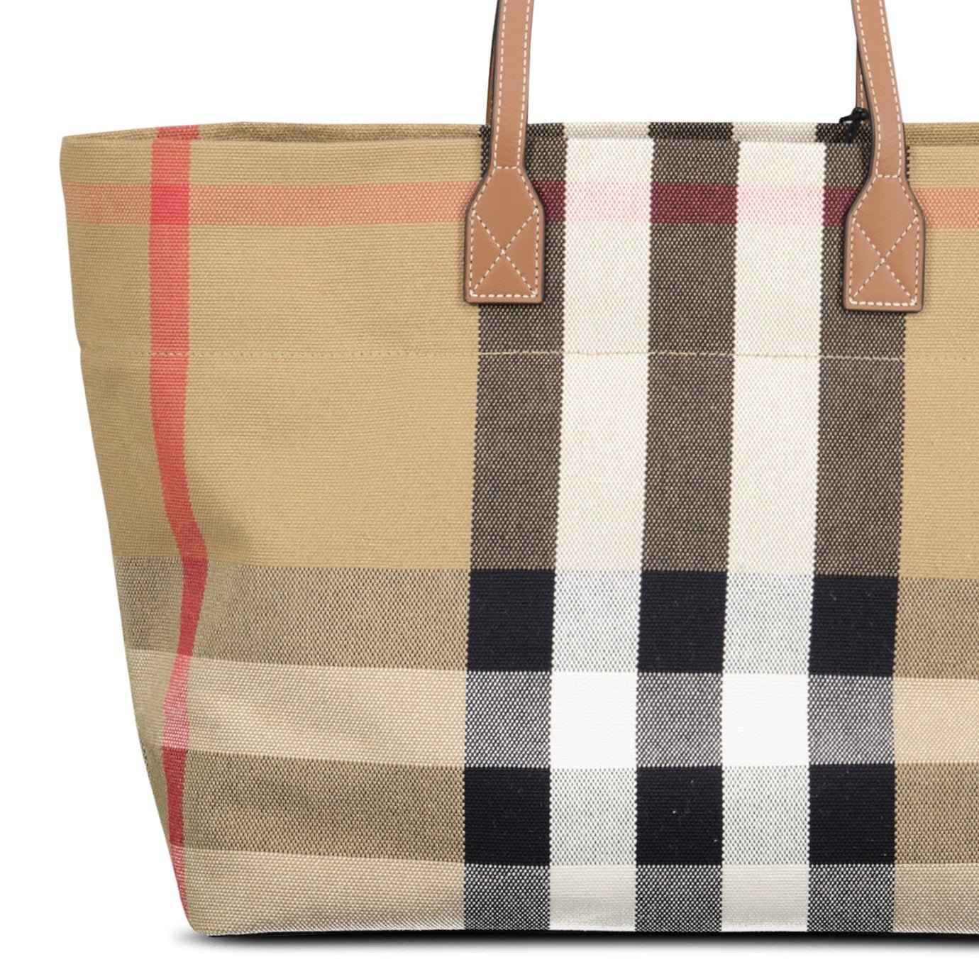 Burberry 'London' Canvas Tote Bag Taupe Brown