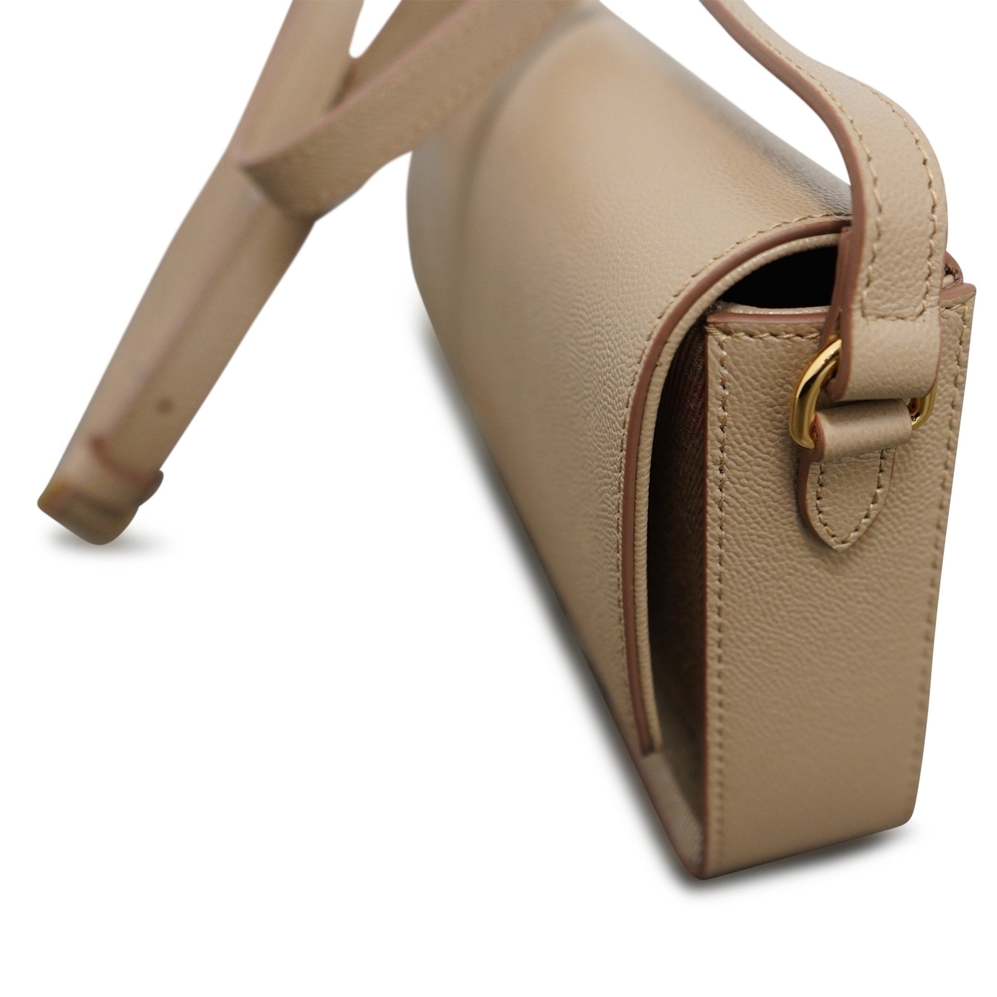 Burberry 'New Hampshire' Leather Shoulder Bag Chestnut Beige