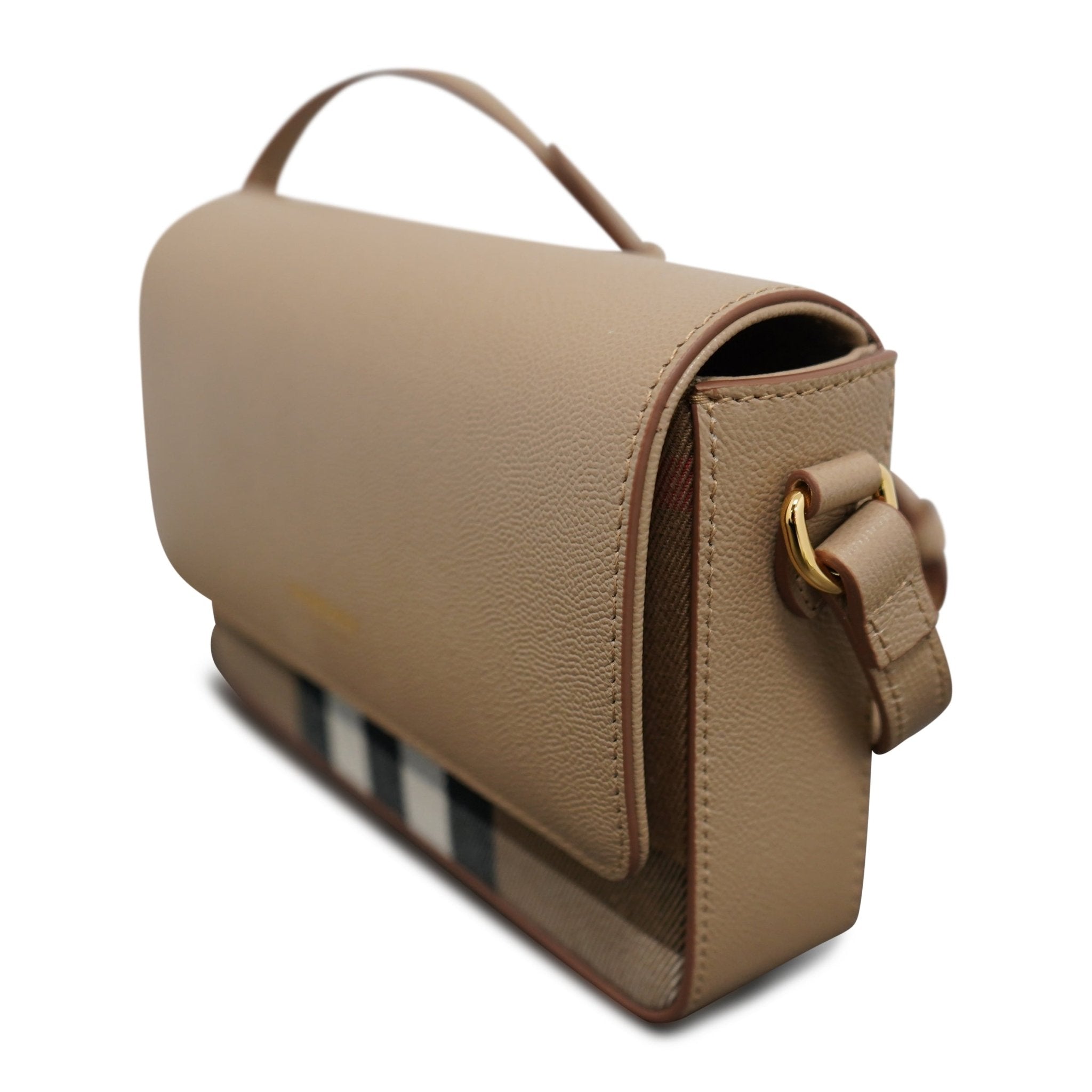 Burberry 'New Hampshire' Leather Shoulder Bag Chestnut Beige