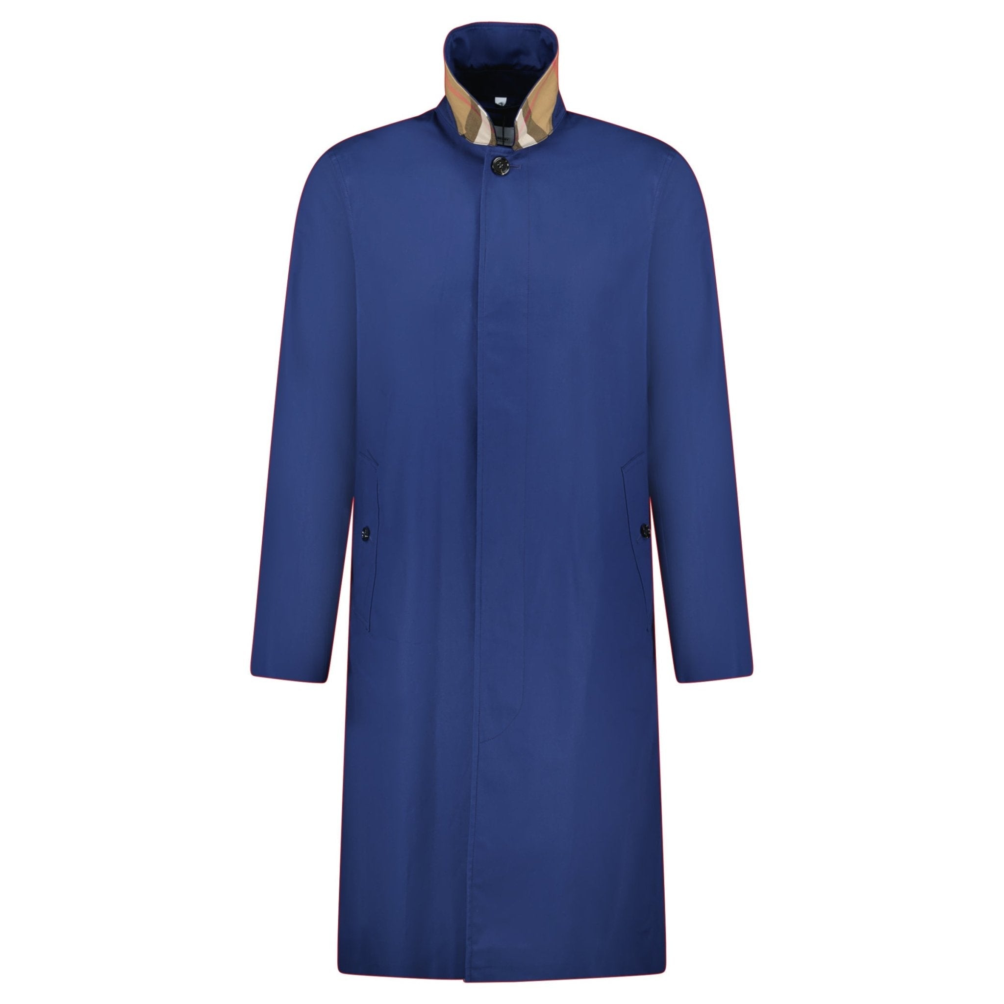 Burberry 'Pennan' Button Up Long Trench Jacket Navy