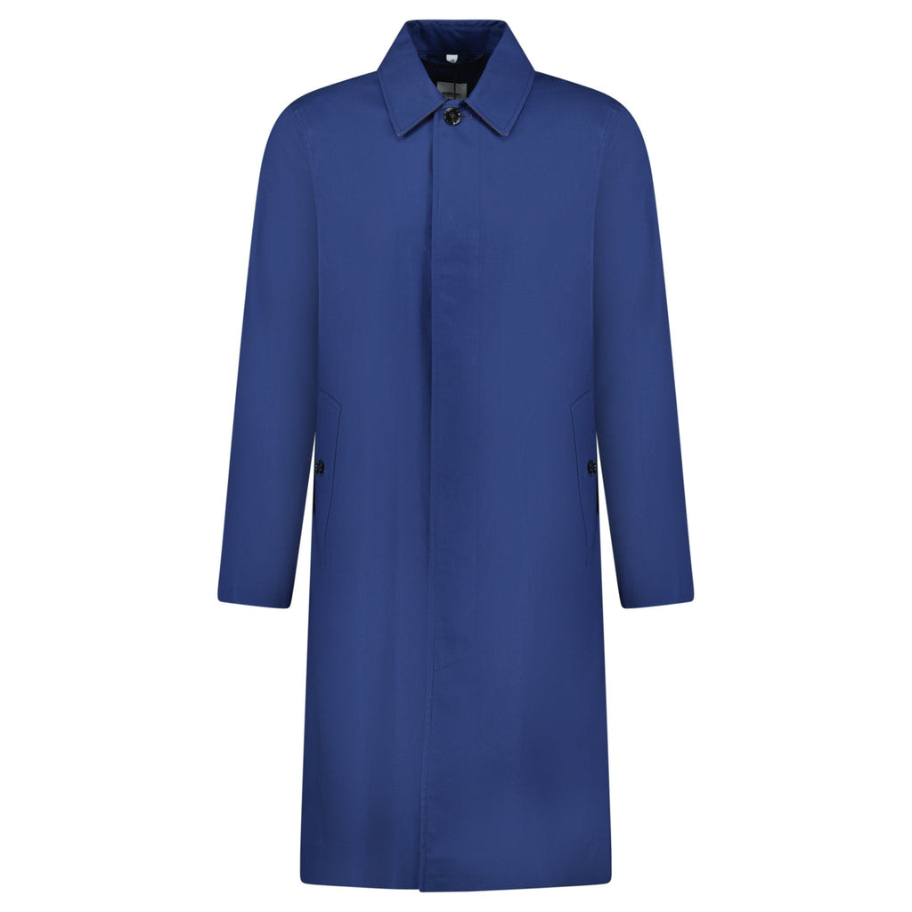 Burberry 'Pennan' Button Up Long Trench Jacket Navy