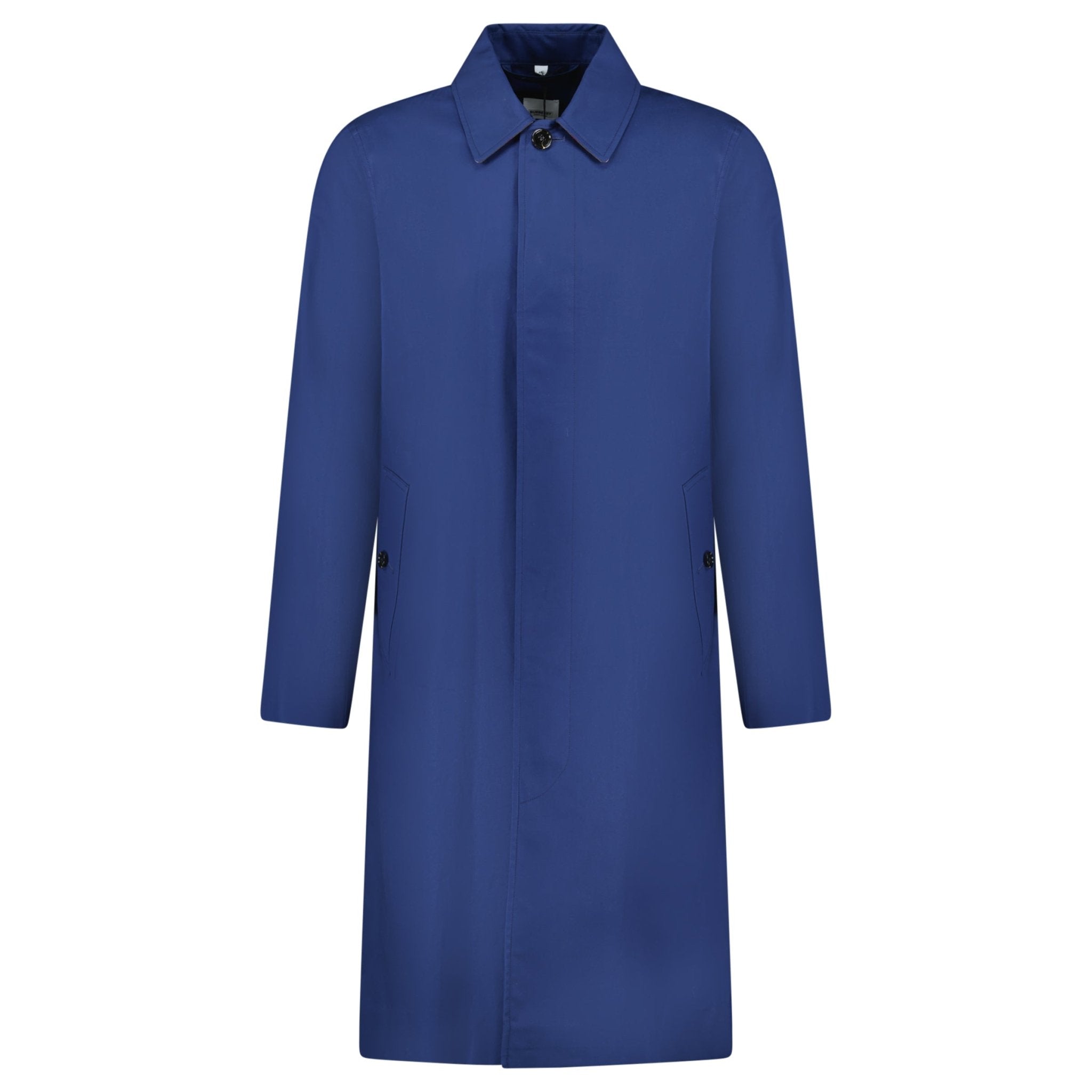 Burberry 'Pennan' Button Up Long Trench Jacket Navy