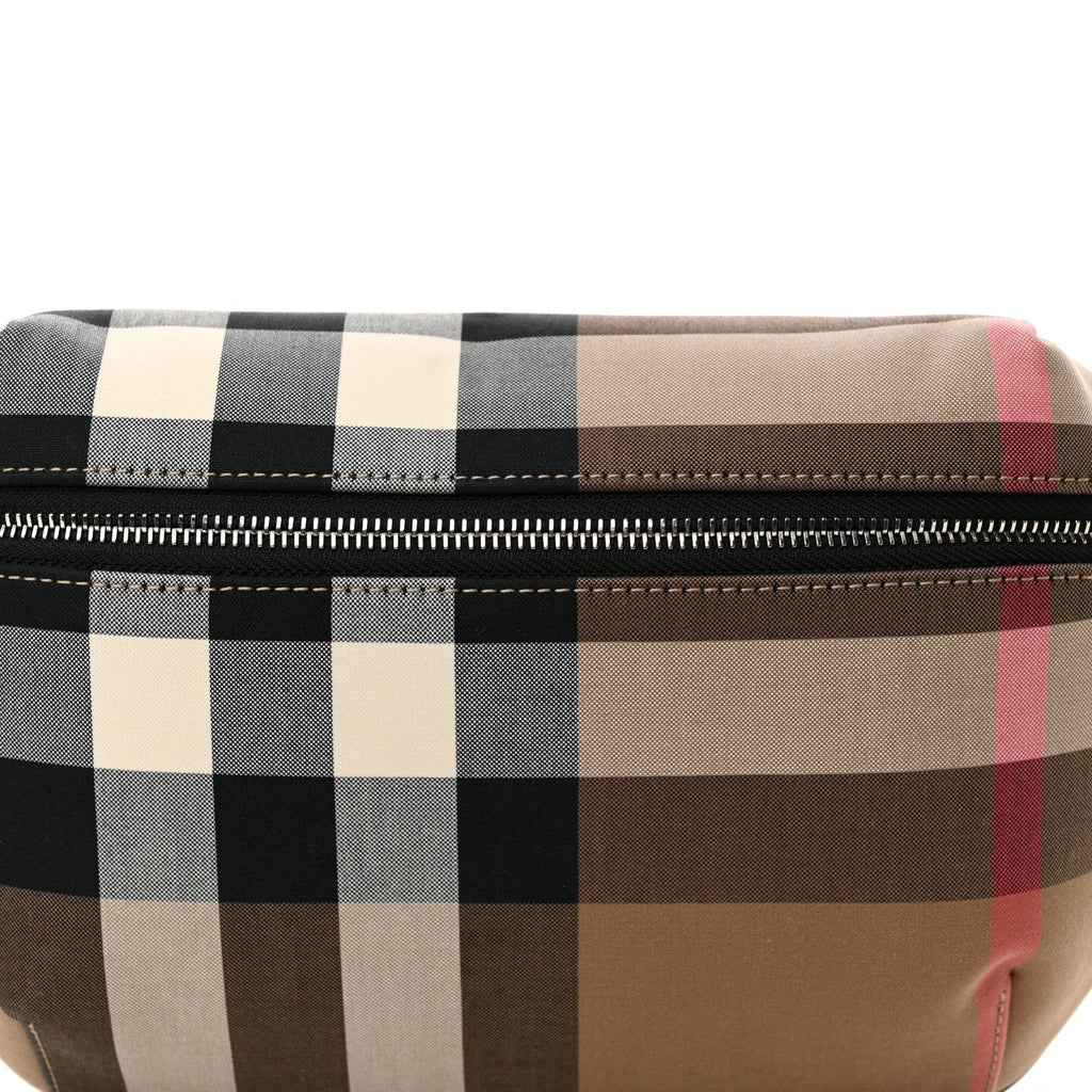 Burberry 'Sonny' Bum/Side Taupe Brown Check Bag