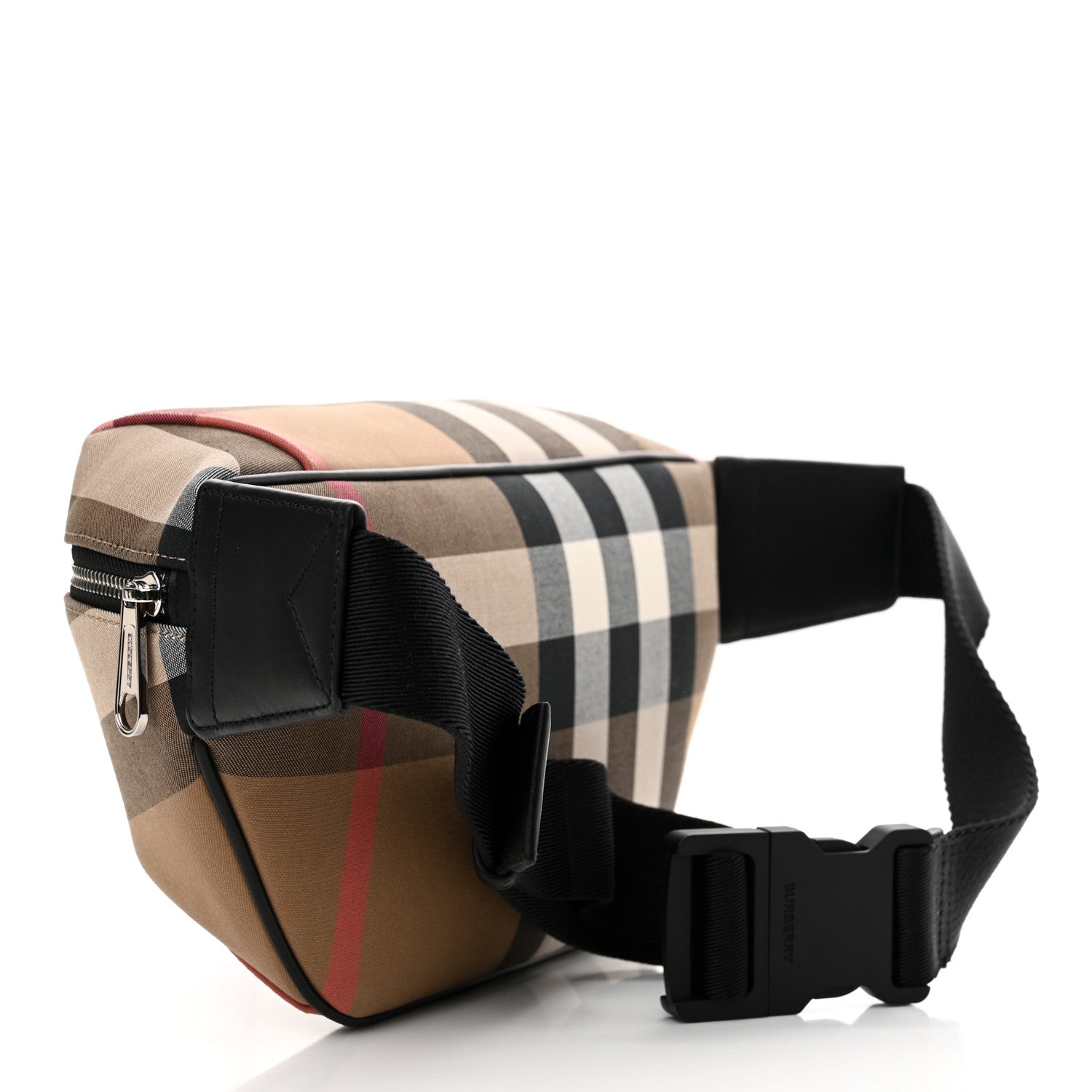 Burberry 'Sonny' Bum/Side Taupe Brown Check Bag