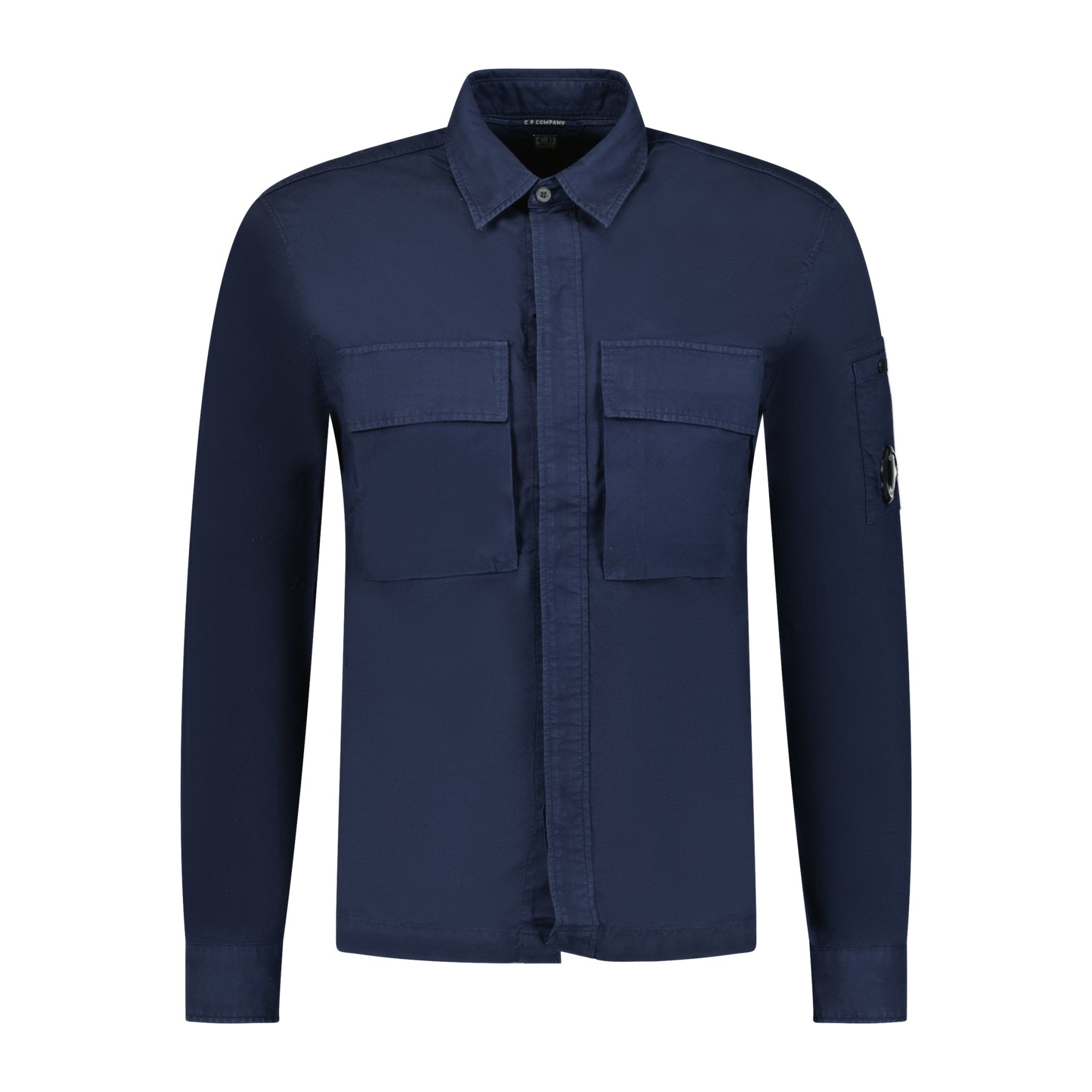 CP Company 'Broken Batavia' Zip Overshirt Navy